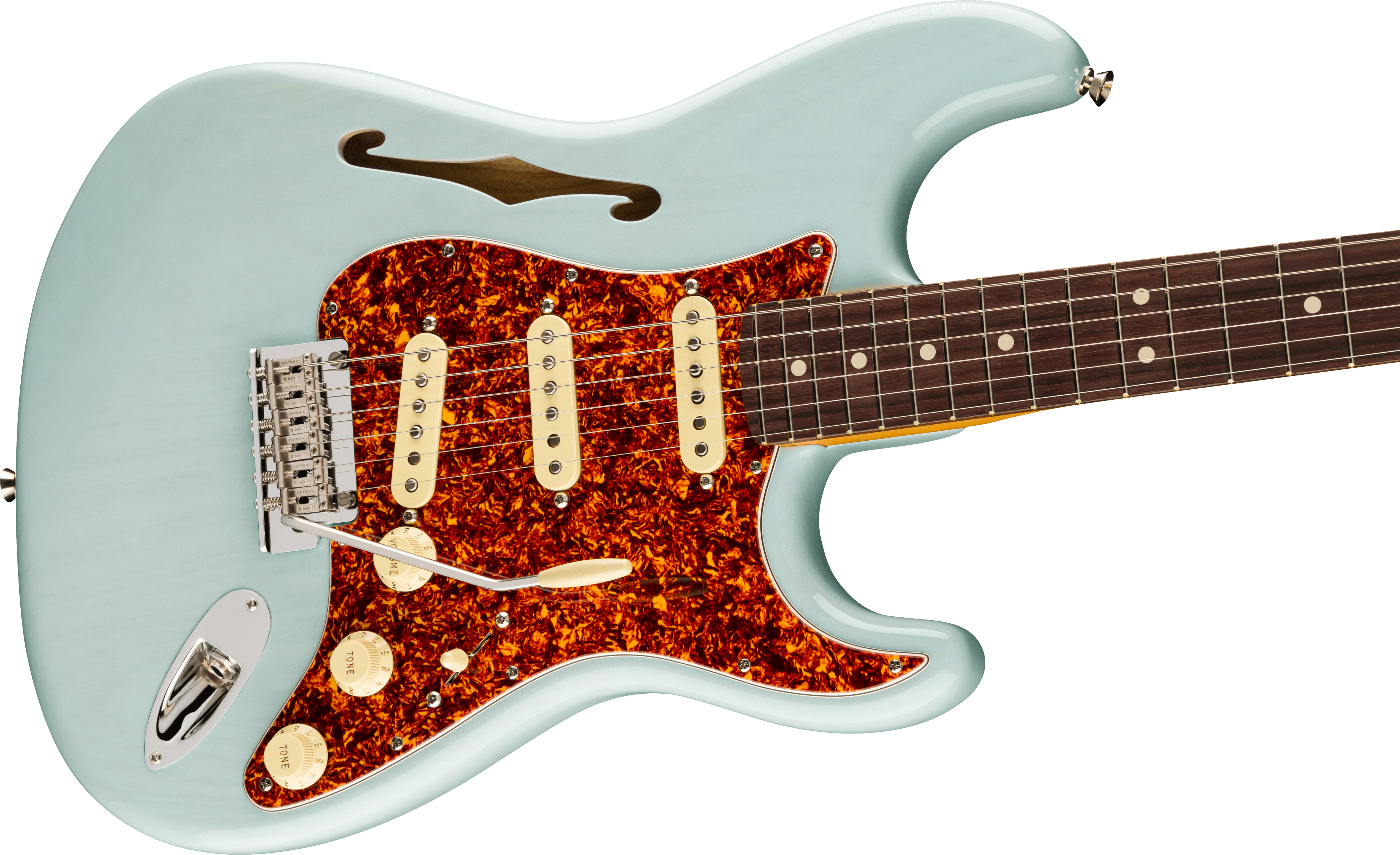 Fender FSR American Professional II Stratocaster Thinline Open Box (Rosewood Fingerboard, Transparent Daphne Blue)