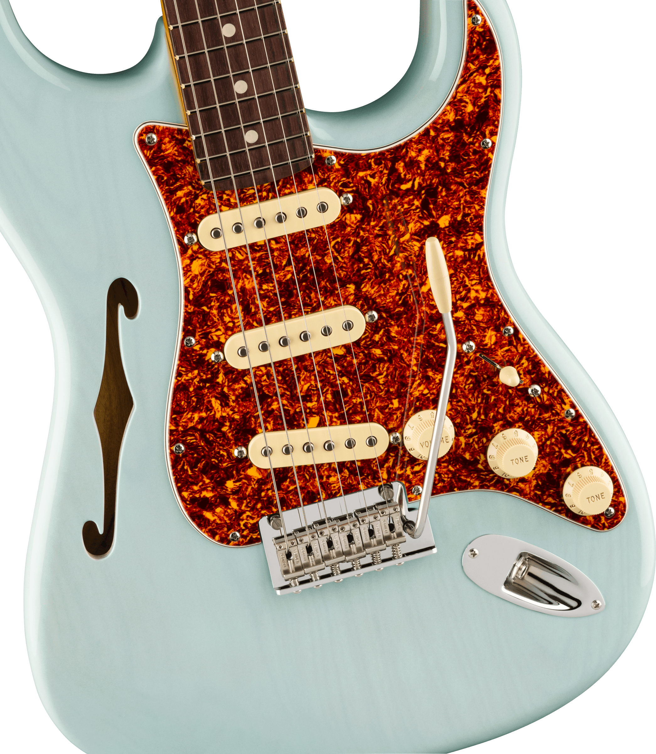 Fender FSR American Professional ll Stratocaster Thinline Open Box (Rosewood Fingerboard, Transparent Daphne Blue)