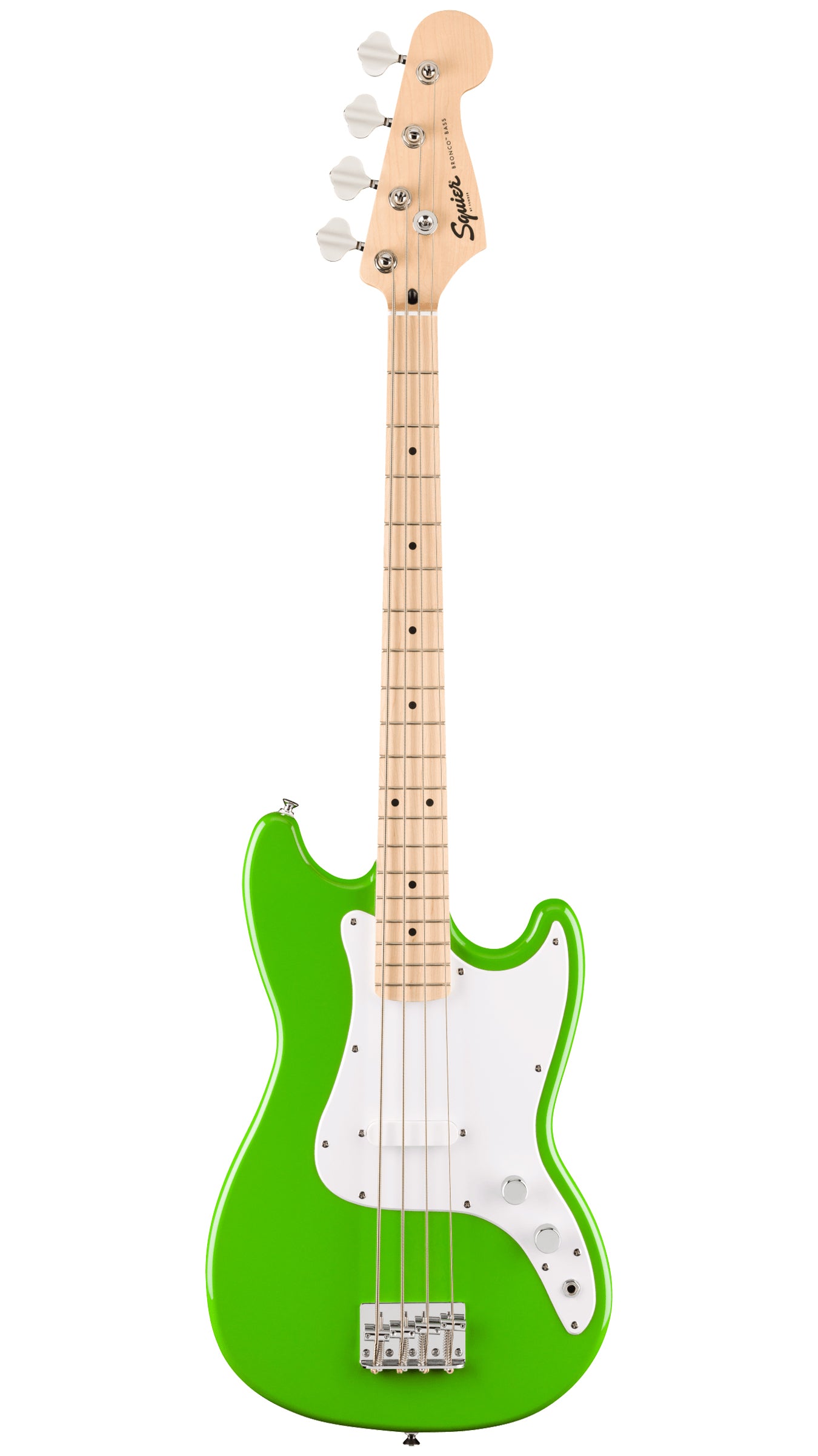 Squier Sonic FSR Bronco Bass (Maple Fingerboard, White Pickguard, Lime Green)