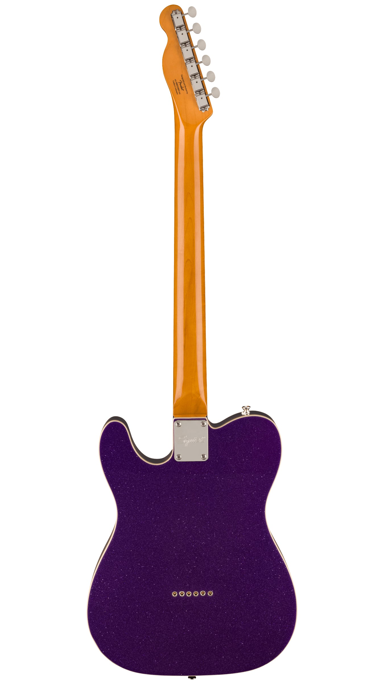 Squier Classic Vibe Baritone Custom Telecaster (Laurel Fingerboard, Parchment Pickguard, Purple Sparkle)