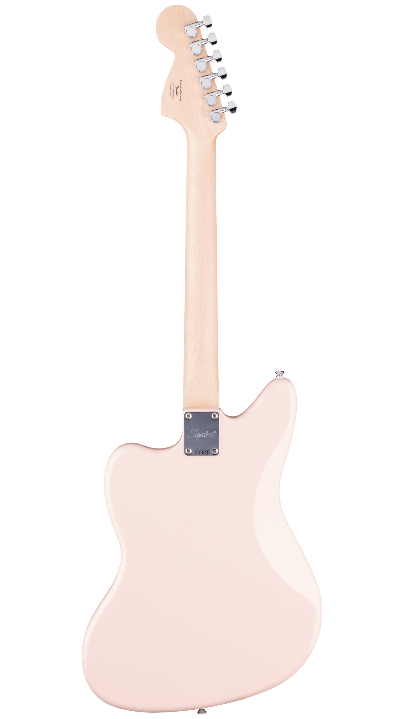 Squier FSR Affinity Jaguar (Laurel Fingerboard, White Pickguard, Matching Headstock, Shell Pink)
