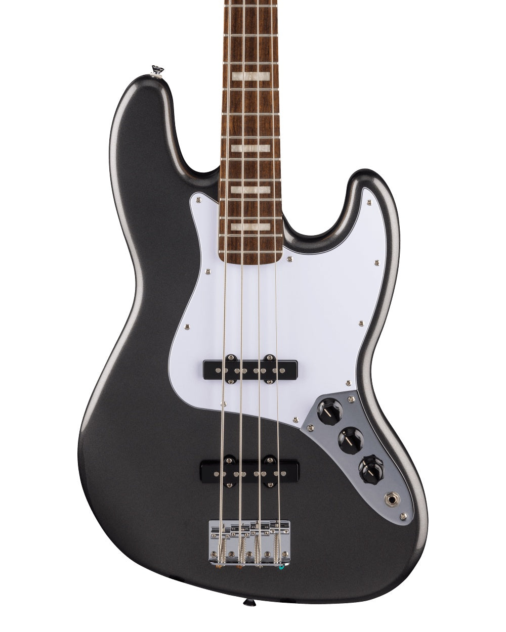Squier FSR Affinity Series Active Jazz Bass (Maple Fingerboard, Charcoal Frost Metallic)