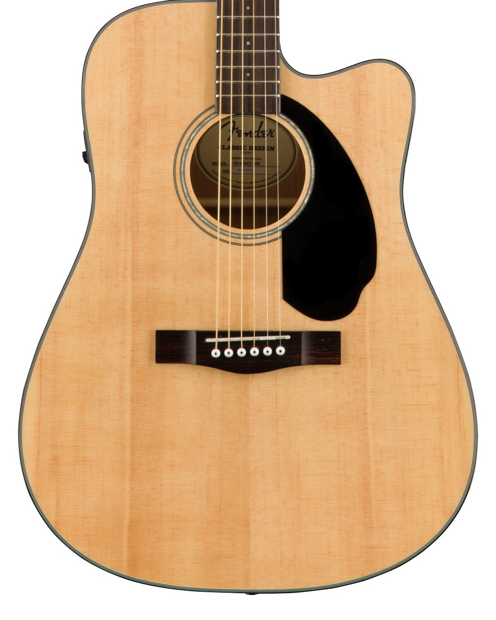 Fender CD-60SCE  Dreadnought Acoustic Guitar (Natural, Walnut)