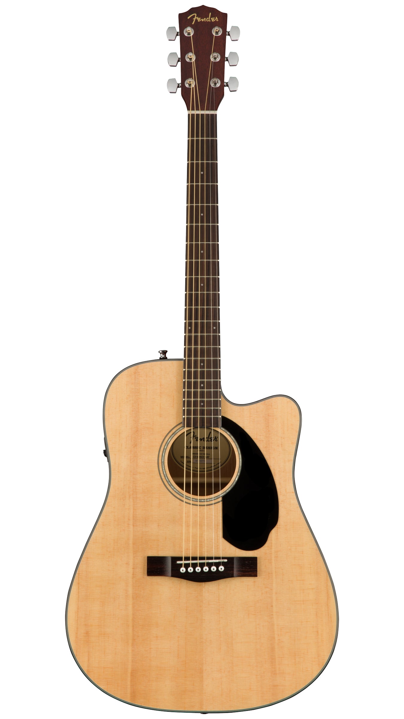 Fender CD-60SCE  Dreadnought Acoustic Guitar (Natural, Walnut)