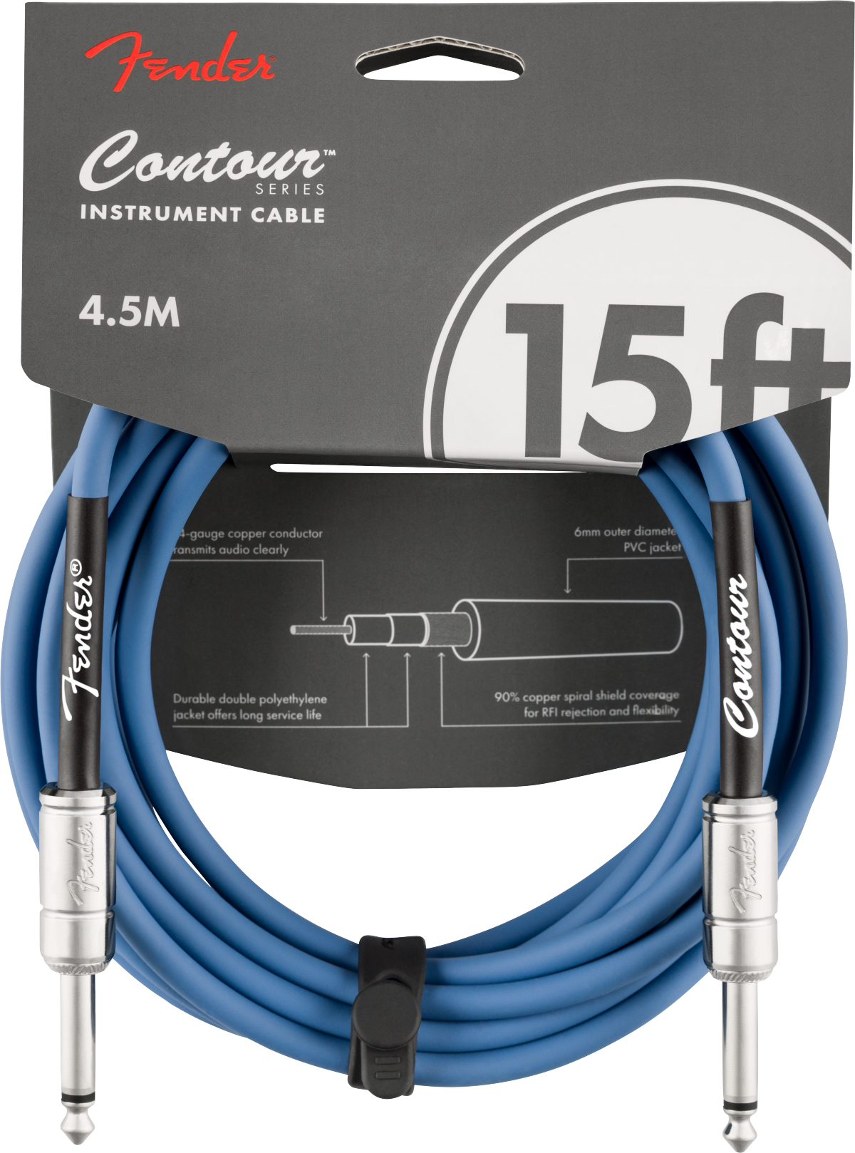 Fender Contour Series 15ft Instrument Cables (Various)