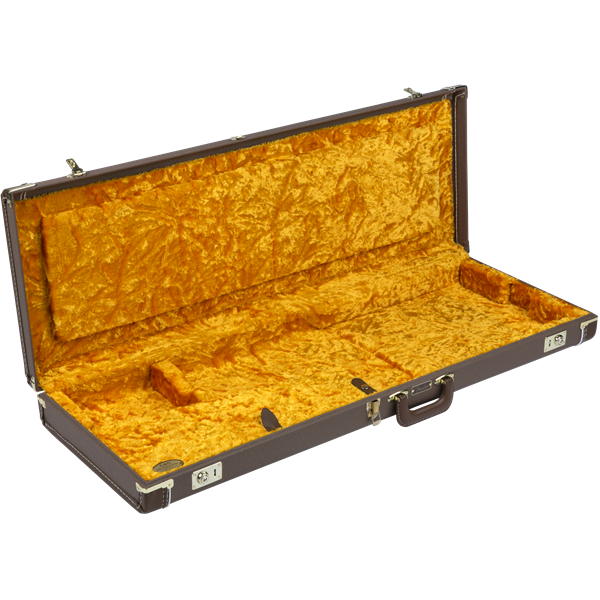 G&G Deluxe Hardshell Case Telecaster/Stratocaster (Brown, Gold Interior)