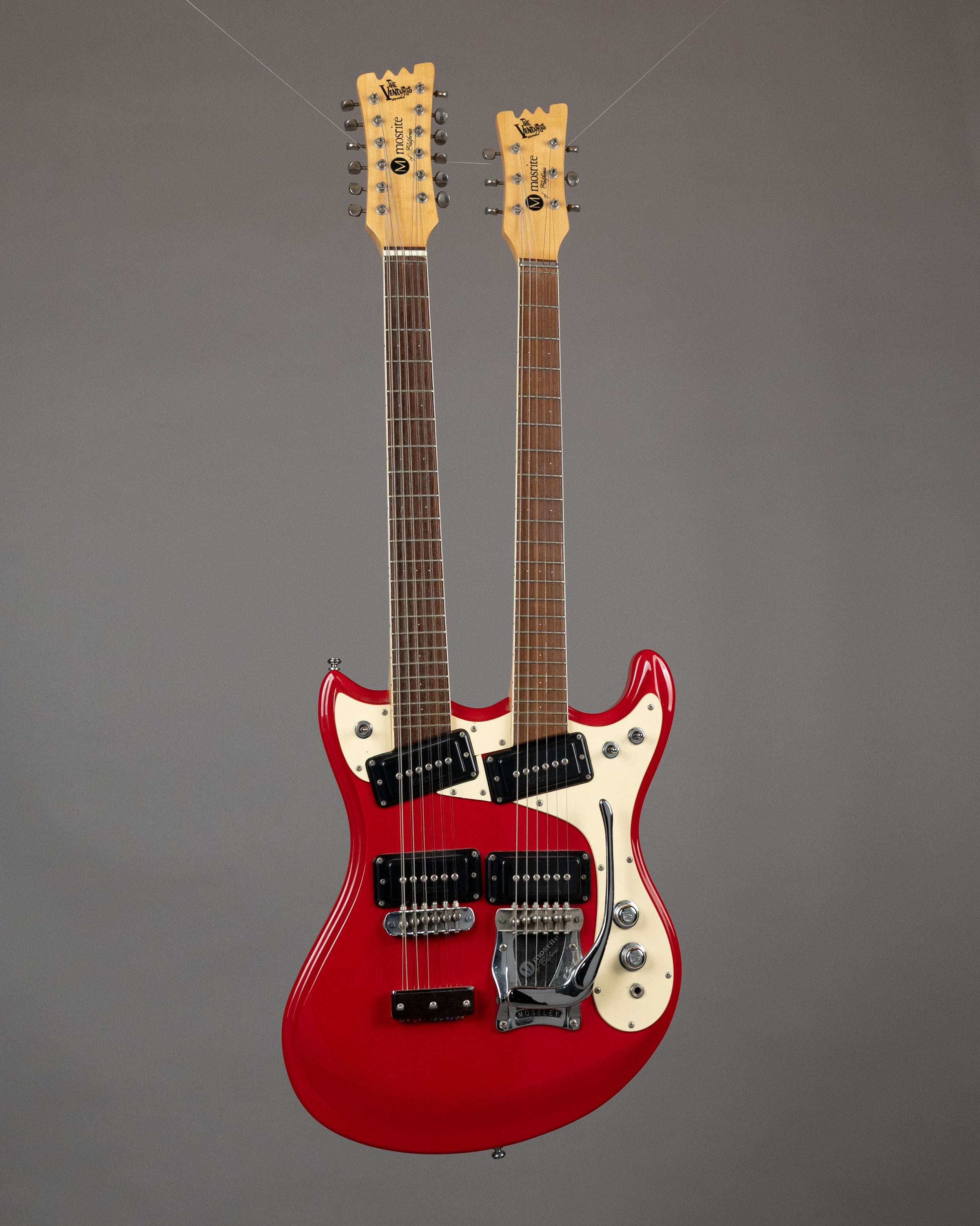 1990s Mosrite 12/6 Double Neck (Japan, Red, OHSC)