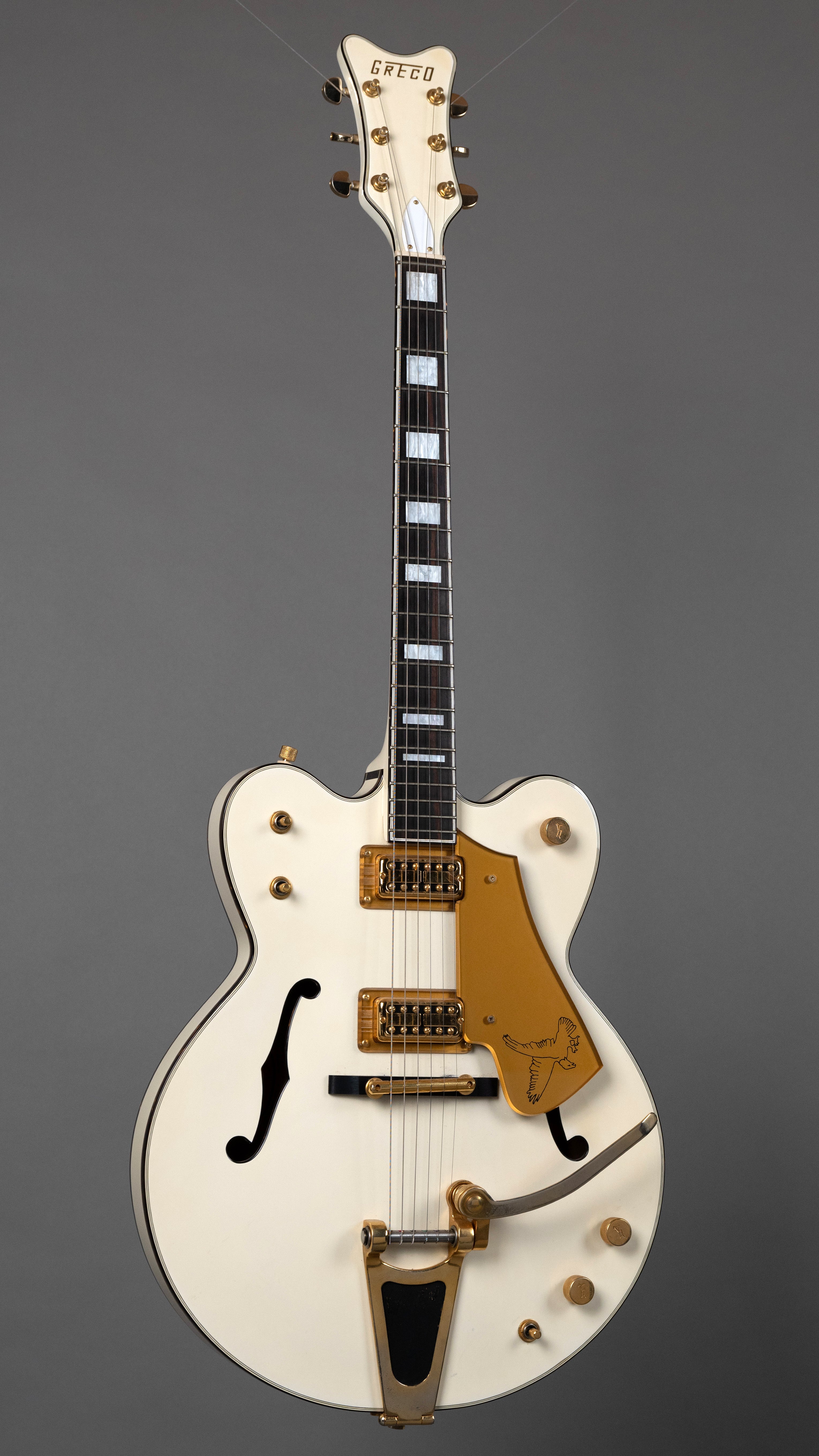 1987 Greco WF-140 Super Real 'White Falcon' (Japan, White, Gretsch HSC)