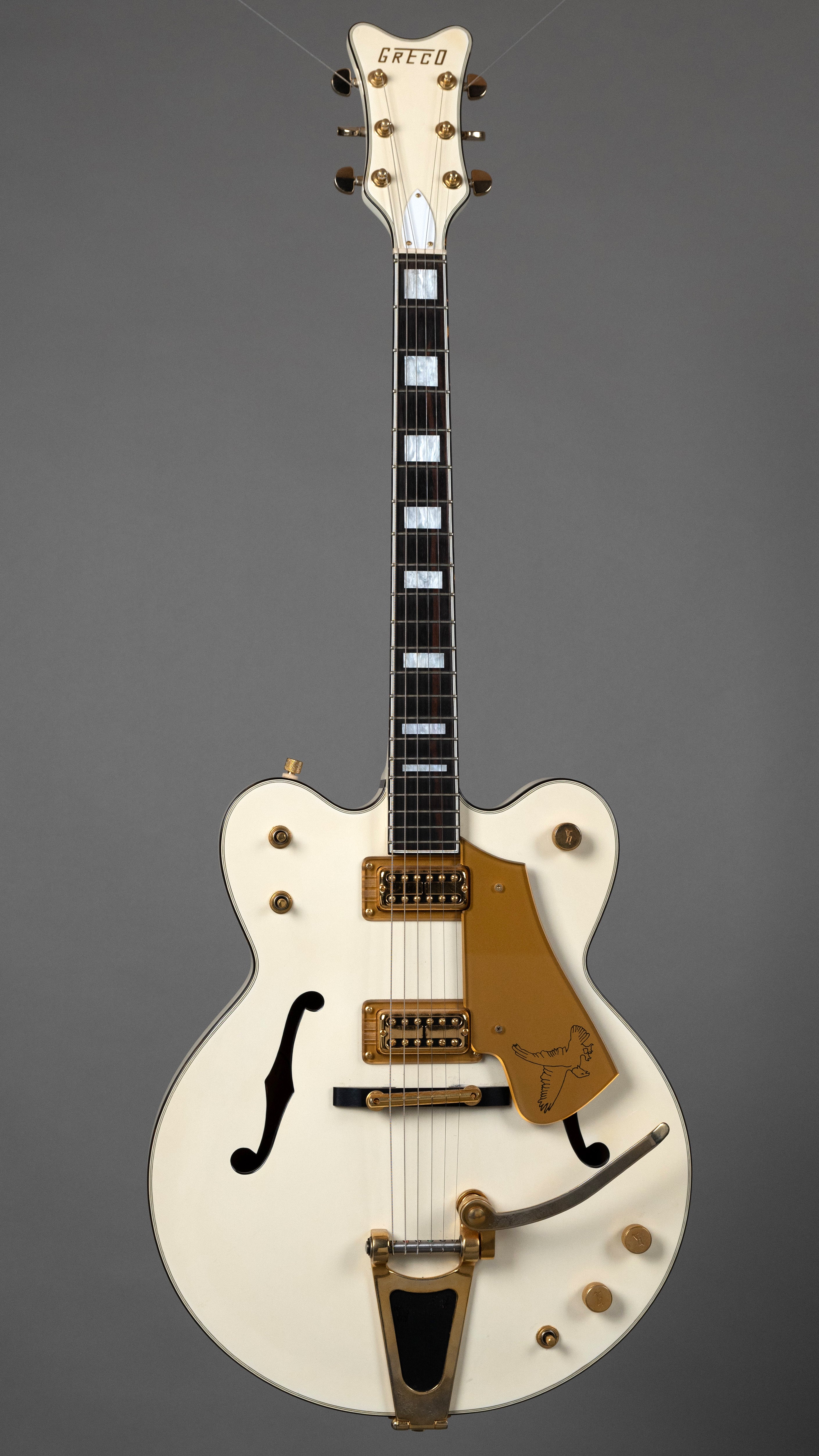 1987 Greco WF-140 Super Real 'White Falcon' (Japan, White, Gretsch HSC)