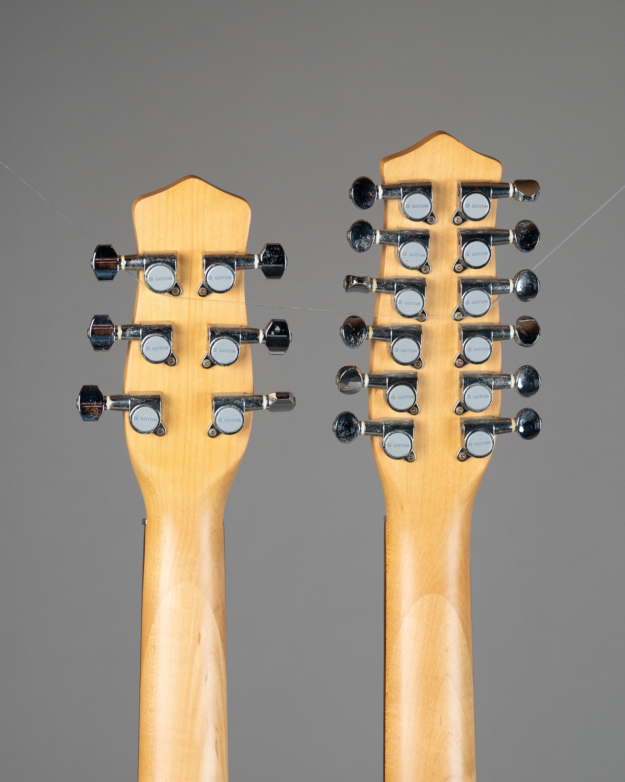 c1990s Danelectro 6/12 Double Neck (Korea, Greyburst, OGB)