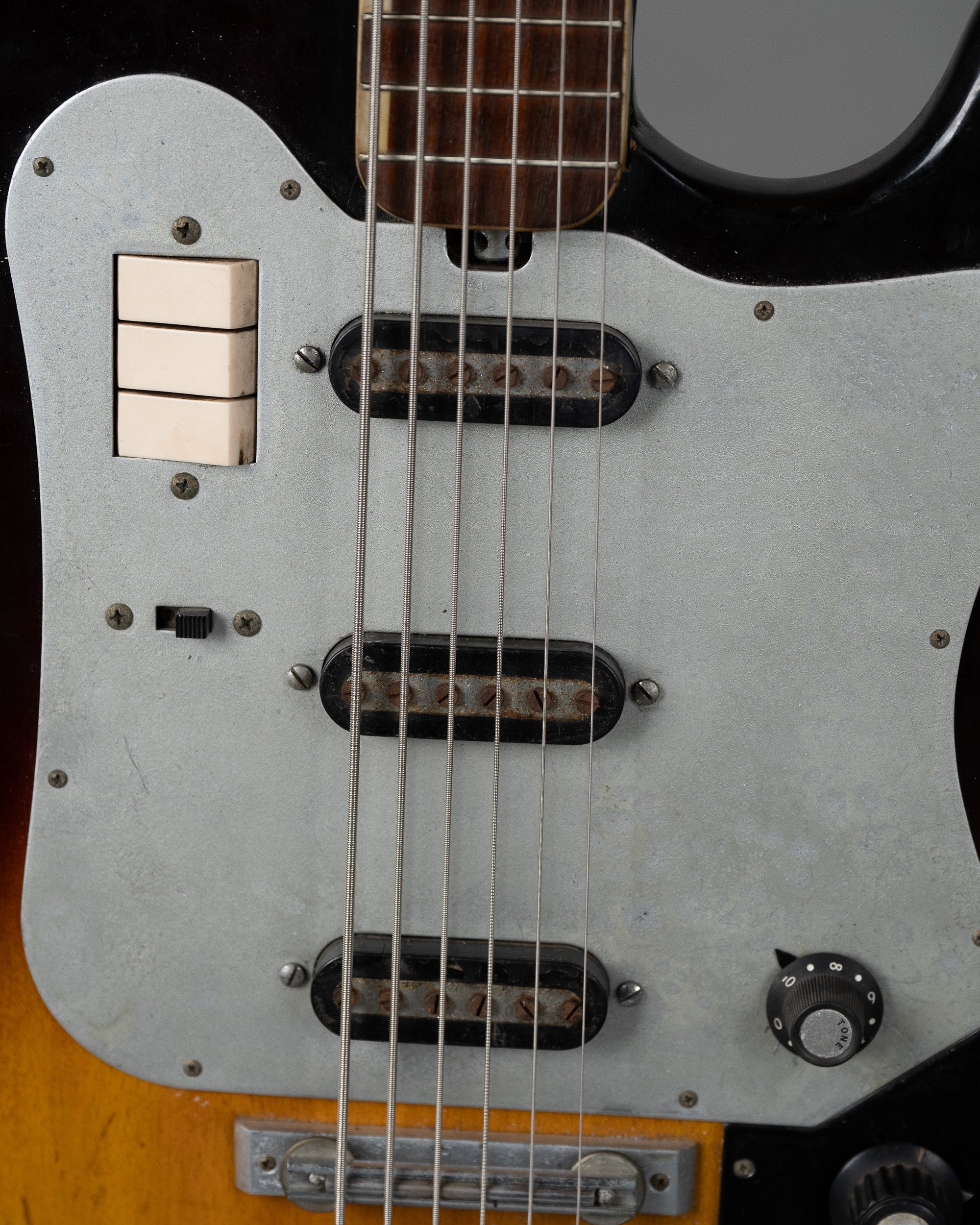 c1960s Teisco TB-64 'Bass VI/Baritone' (Japan, Sunburst)