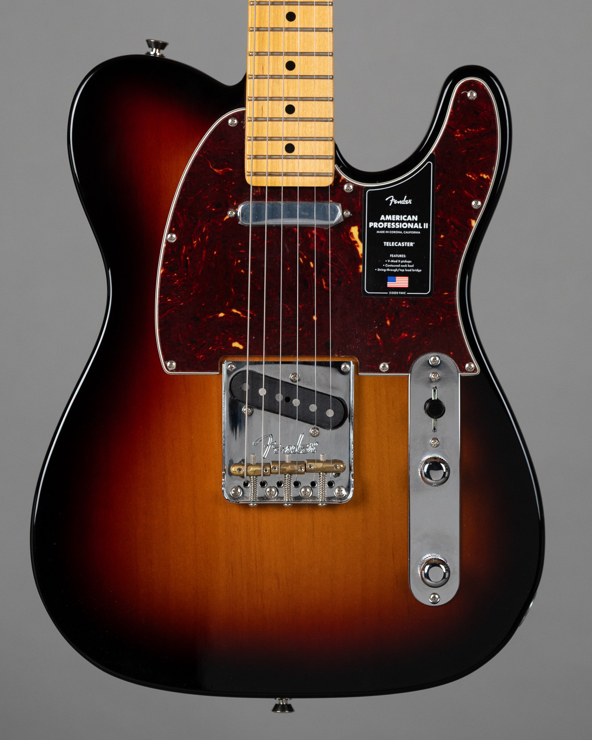 2020 Fender American Professional II Telecaster (USA, Sunburst, OHSC)