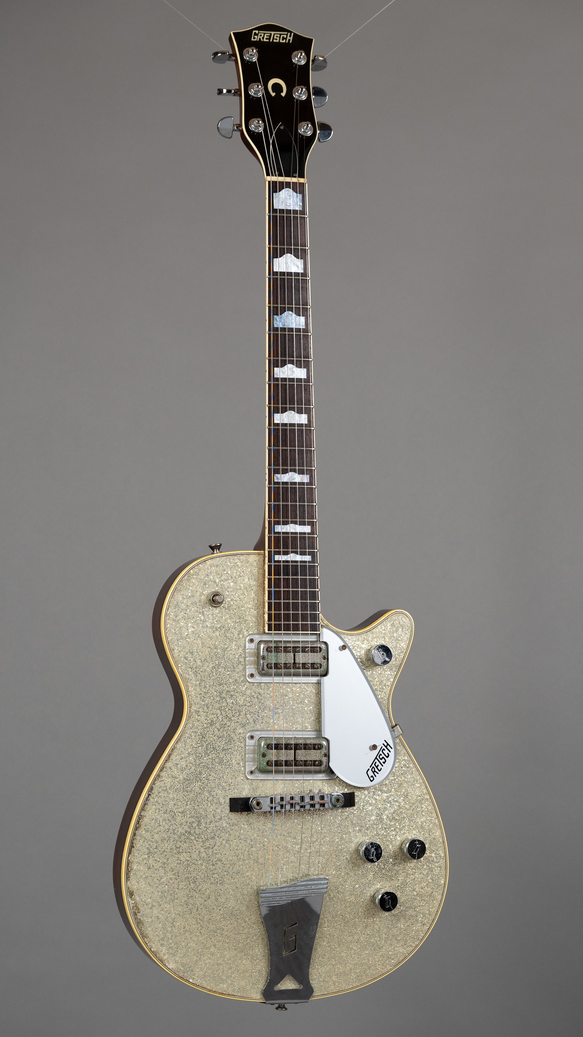 1990 Gretsch G6129 Sparkle Jet (Japan, Silver Sparkle, OHSC)
