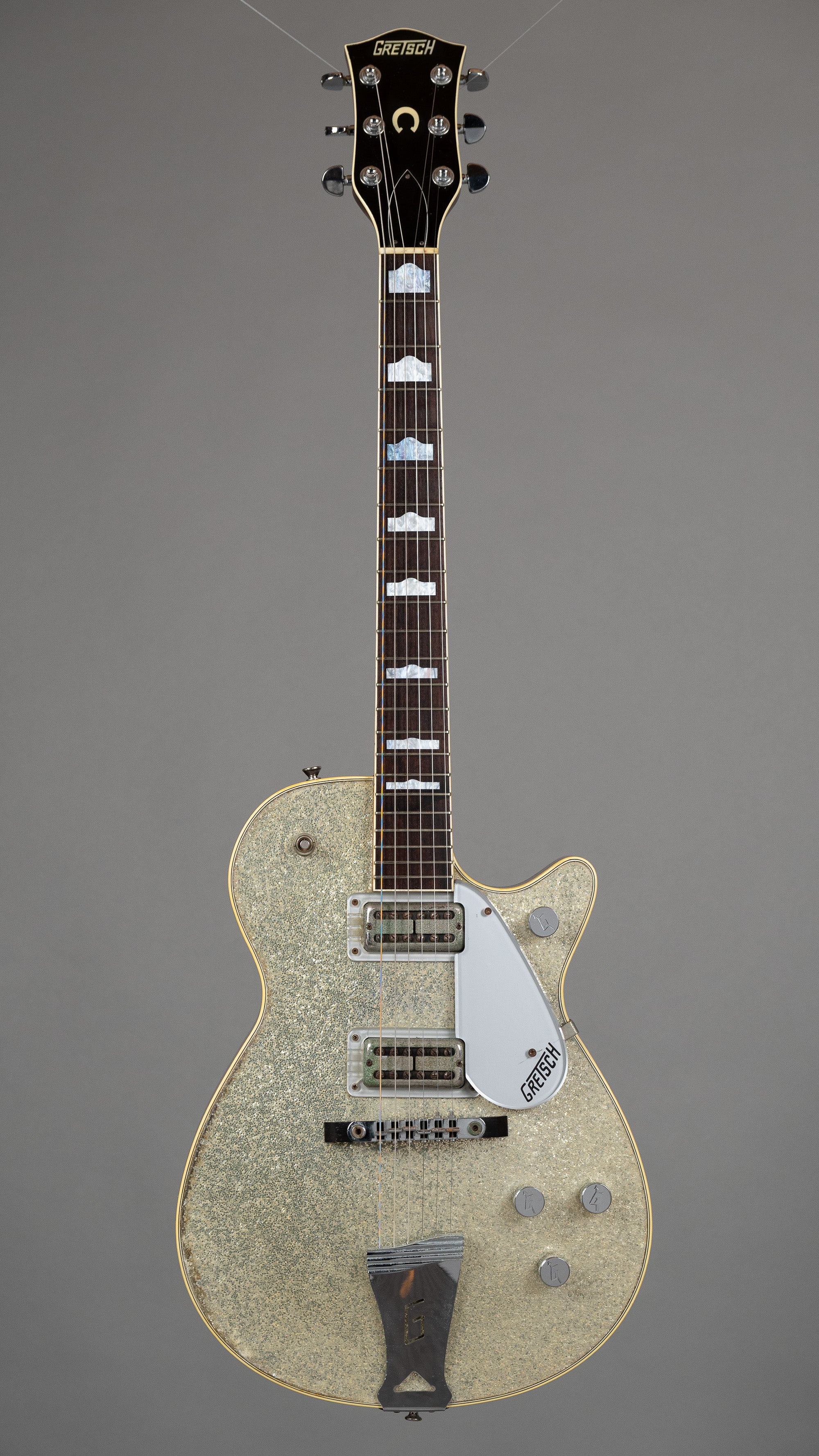 1990 Gretsch G6129 Sparkle Jet (Japan, Silver Sparkle, OHSC)
