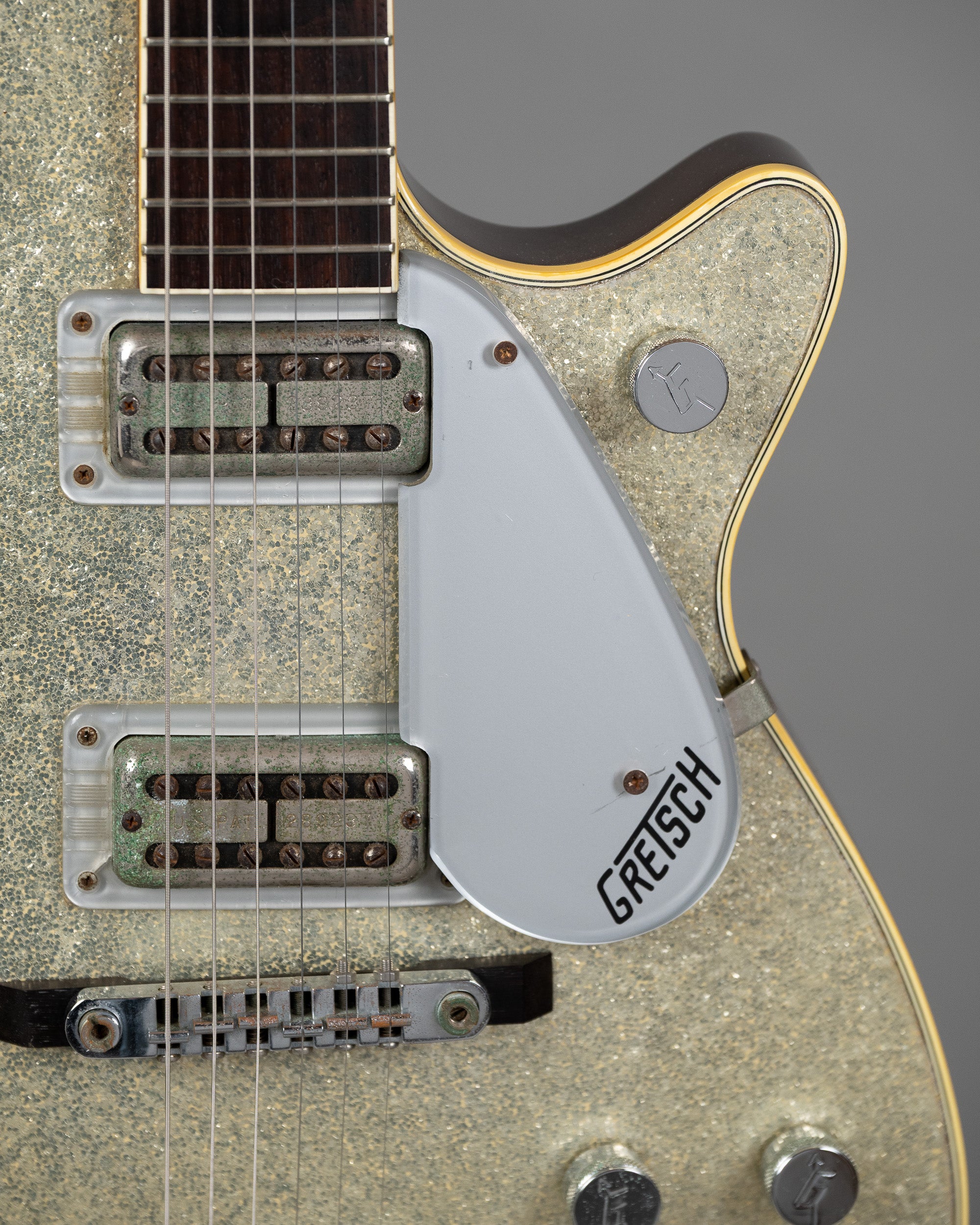 1990 Gretsch G6129 Sparkle Jet (Japan, Silver Sparkle, OHSC)