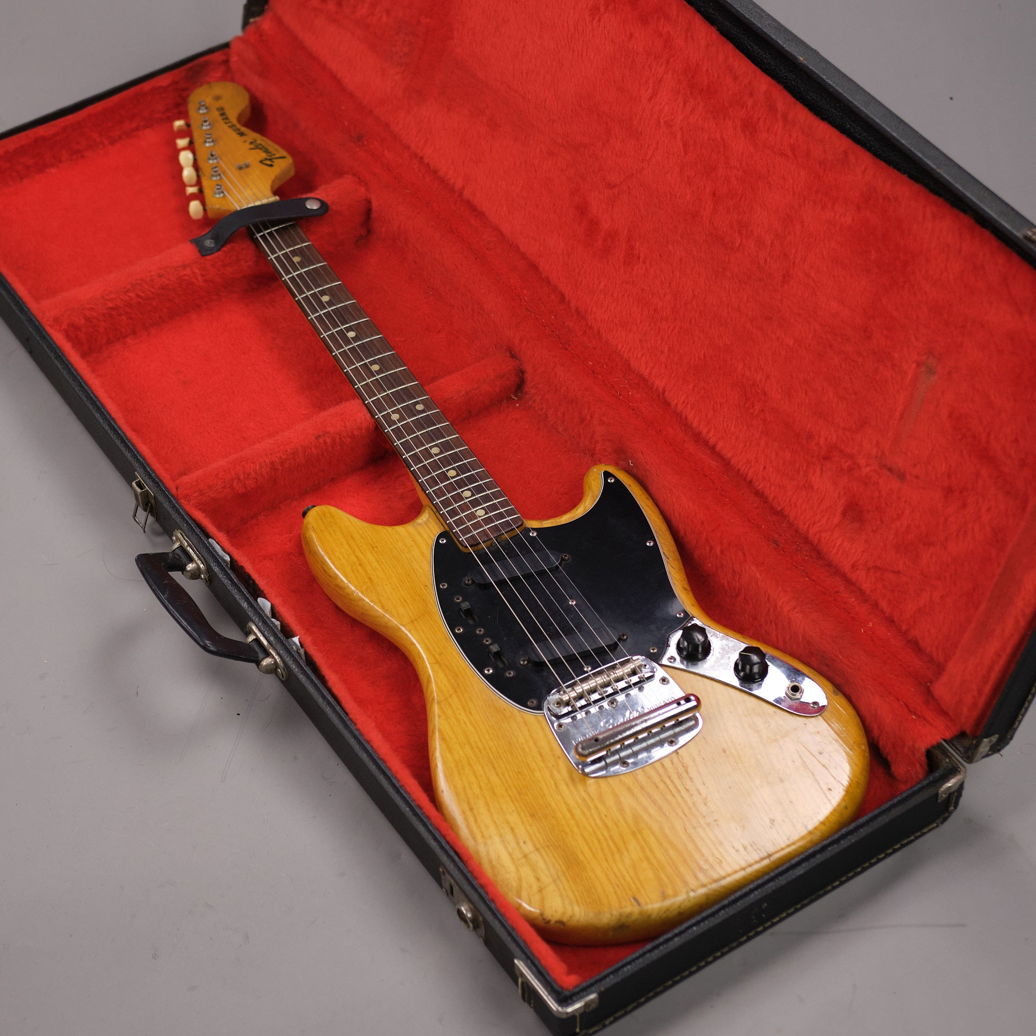 1976 Fender Mustang (USA, Natural, OHSC)