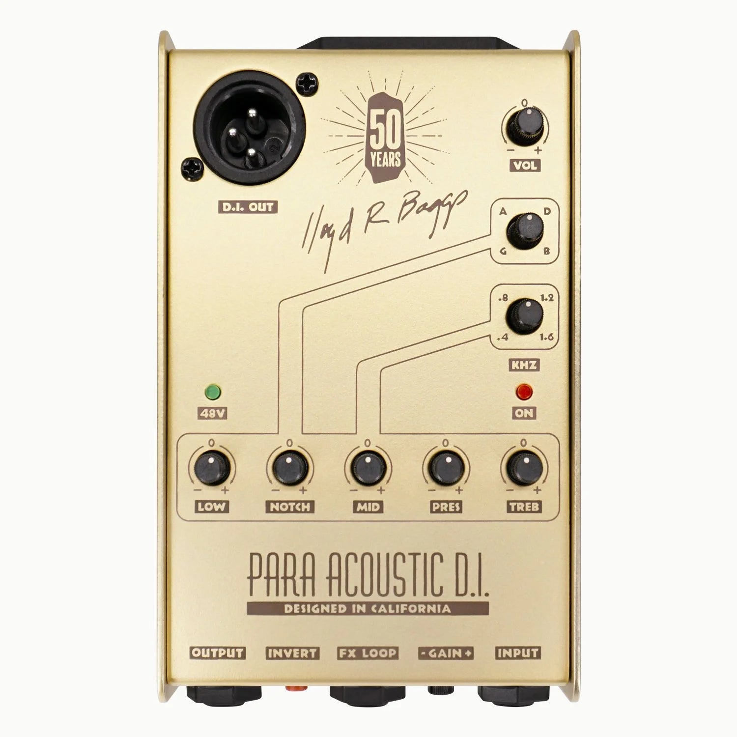 LR Baggs Para DI 50th Anniversary Gold Edition Acoustic Guitar Preamp