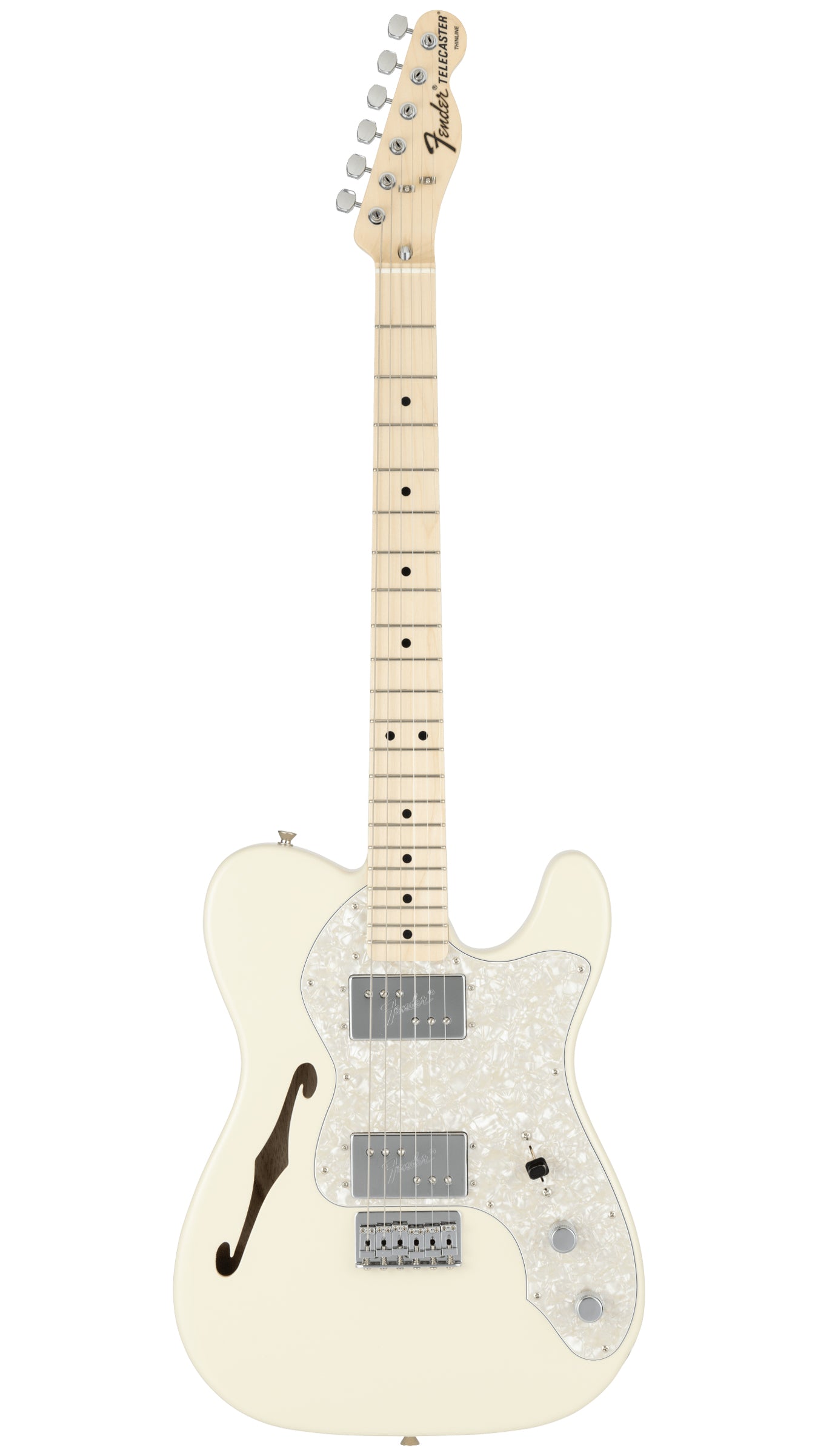 Fender Made in Japan Traditional 70s Telecaster Thinline (Maple Fingerboard, Olympic White)