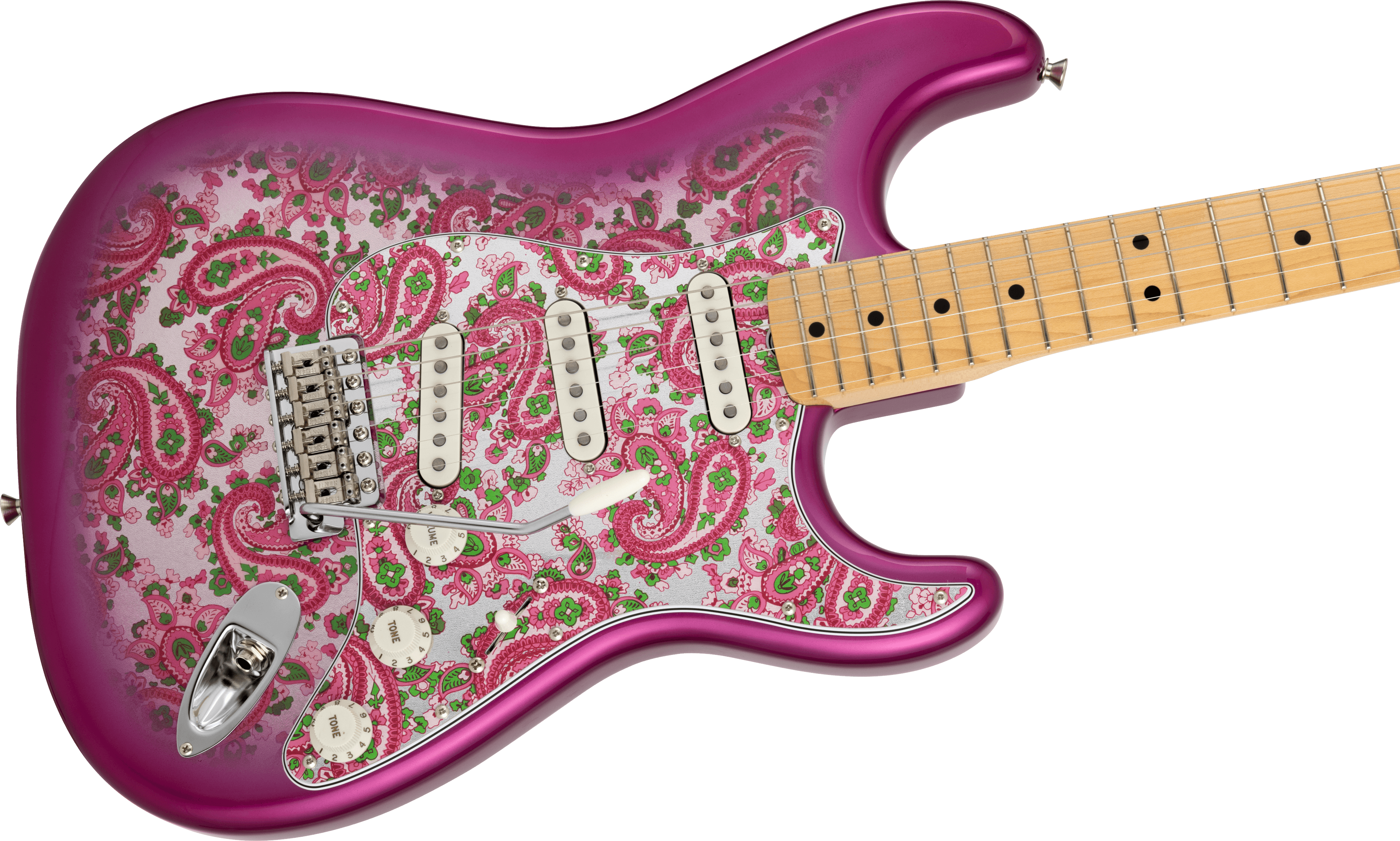 Fender Made in Japan Limited Stratocaster, Maple Fingerboard, Pink Paisley
