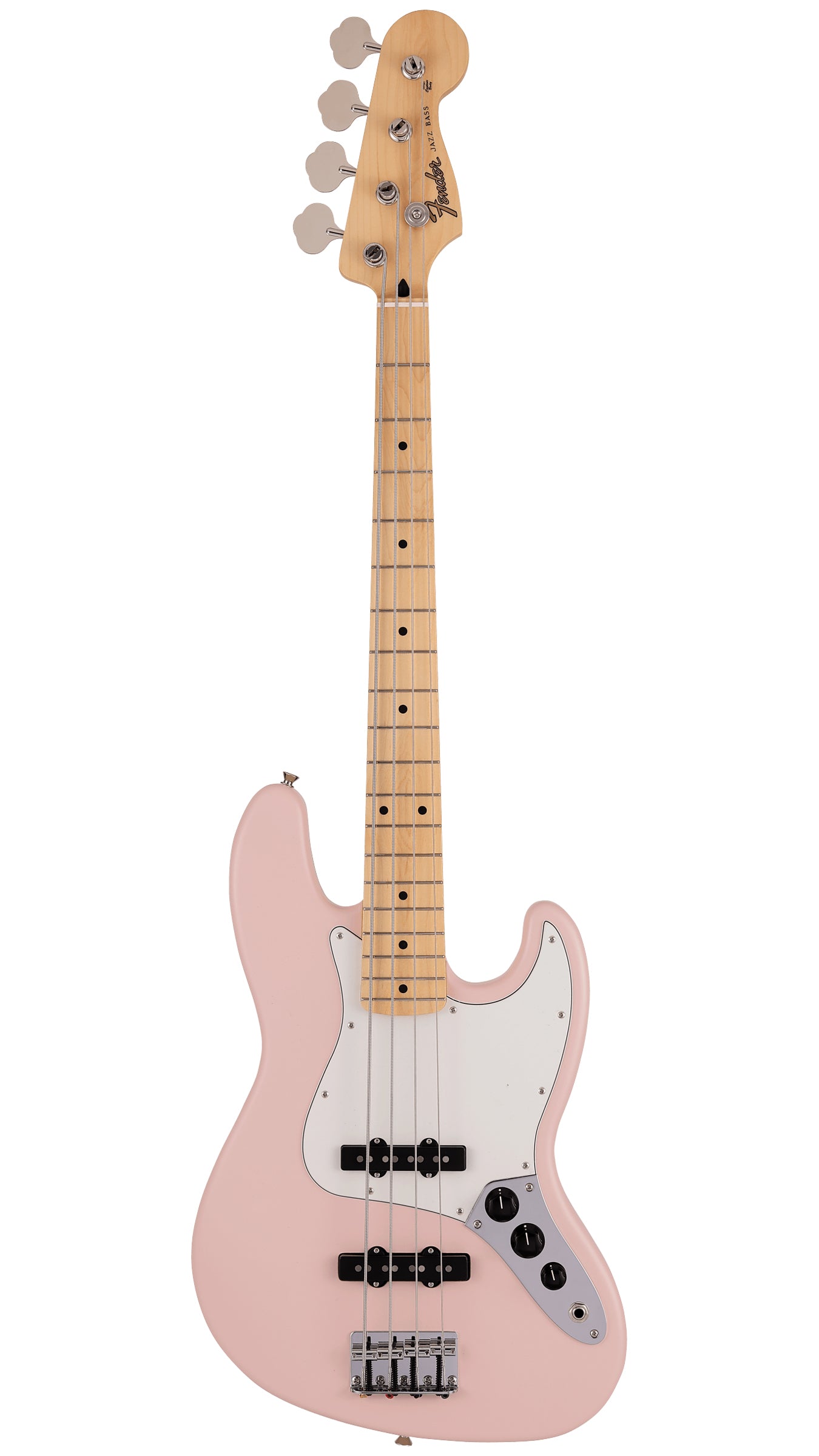 Fender Made in Japan Junior Collection Jazz Bass (Maple Fingerboard, Satin Shell Pink)