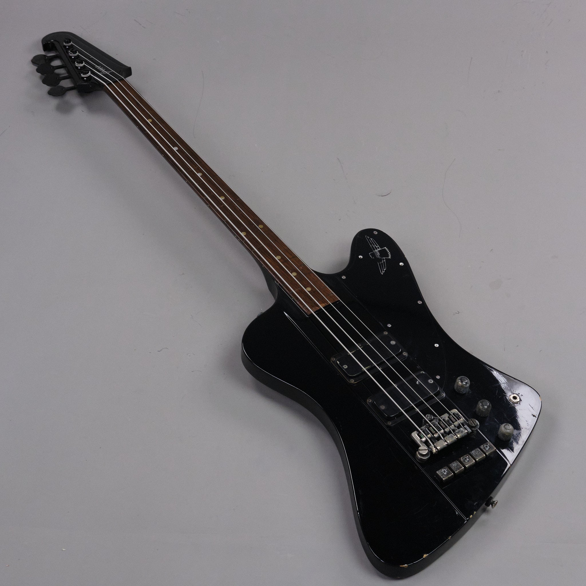 1989 Greco Thunderbird Bass Fretless Conversion (Japan, Black)*