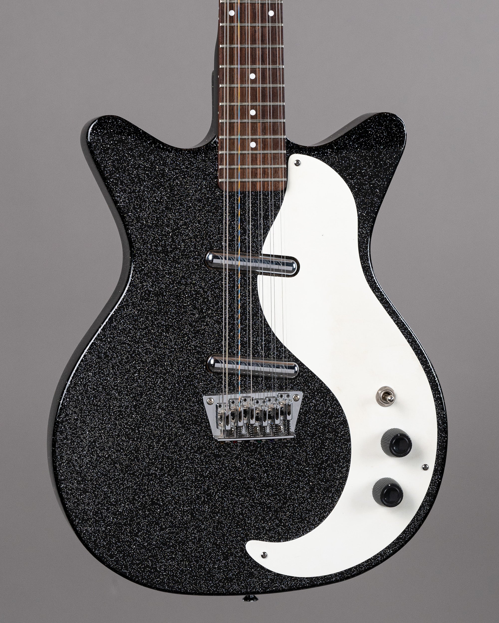 c2010s Danelectro 12 String (Korea, Black Sparkle)