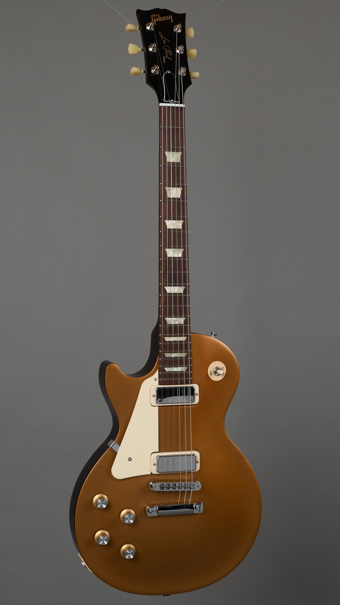 2012 Gibson 70s Tribute Left-handed (USA, Goldtop/Dark Back, OGB)