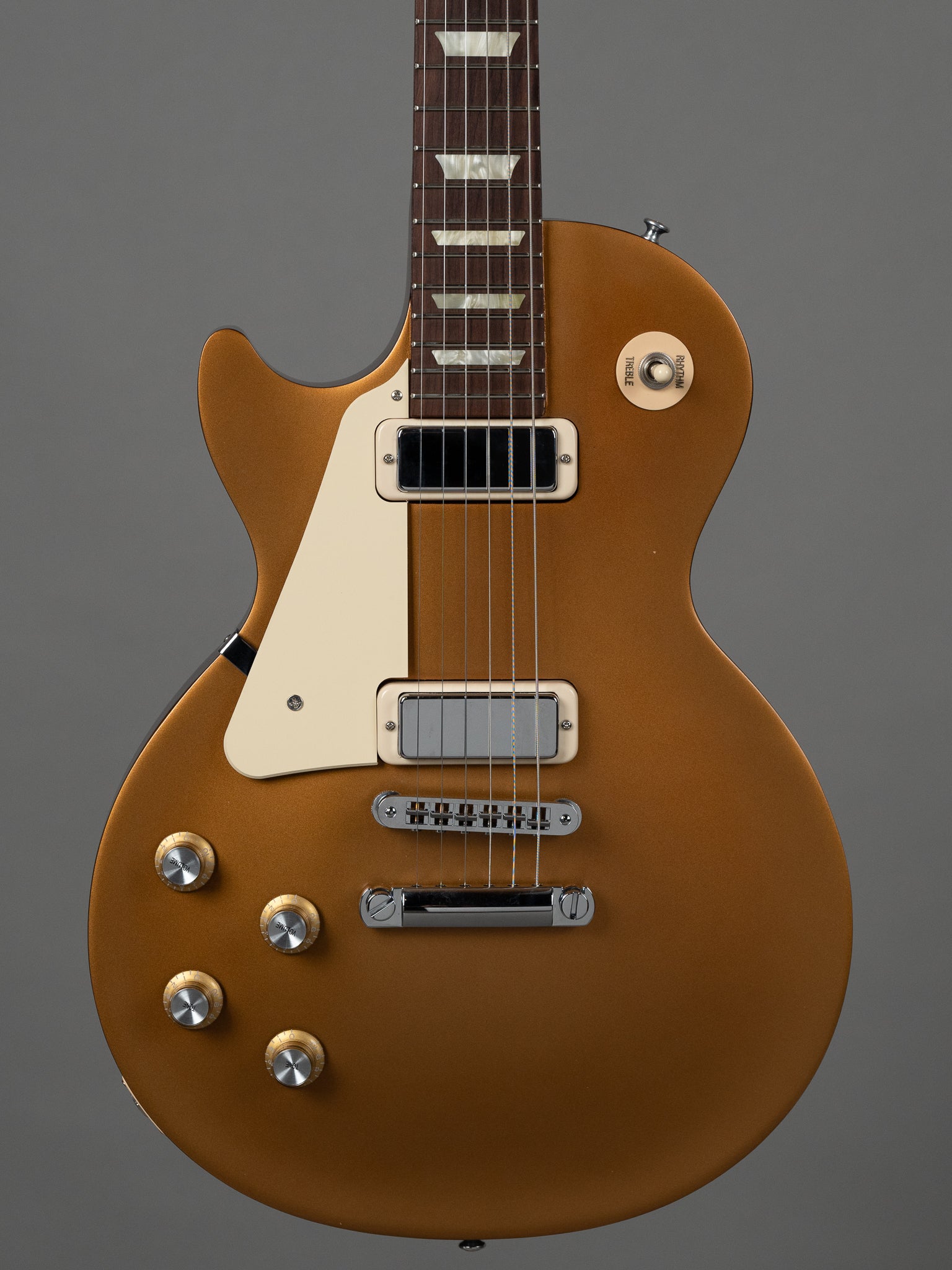 2012 Gibson 70s Tribute Left-handed (USA, Goldtop/Dark Back, OGB)