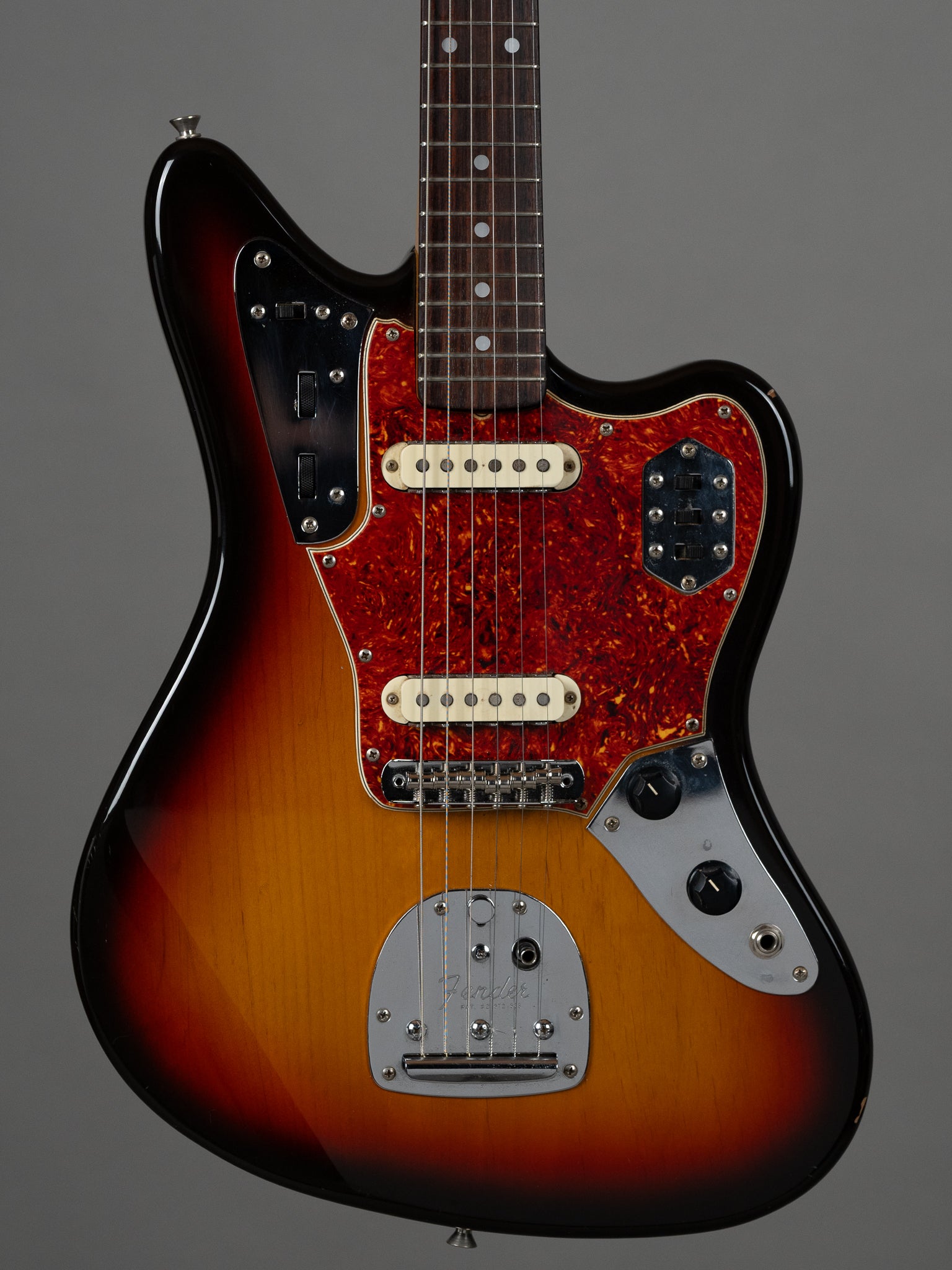 c1999 Fender JG66 Jaguar (Japan, Sunburst, SKB HSC)