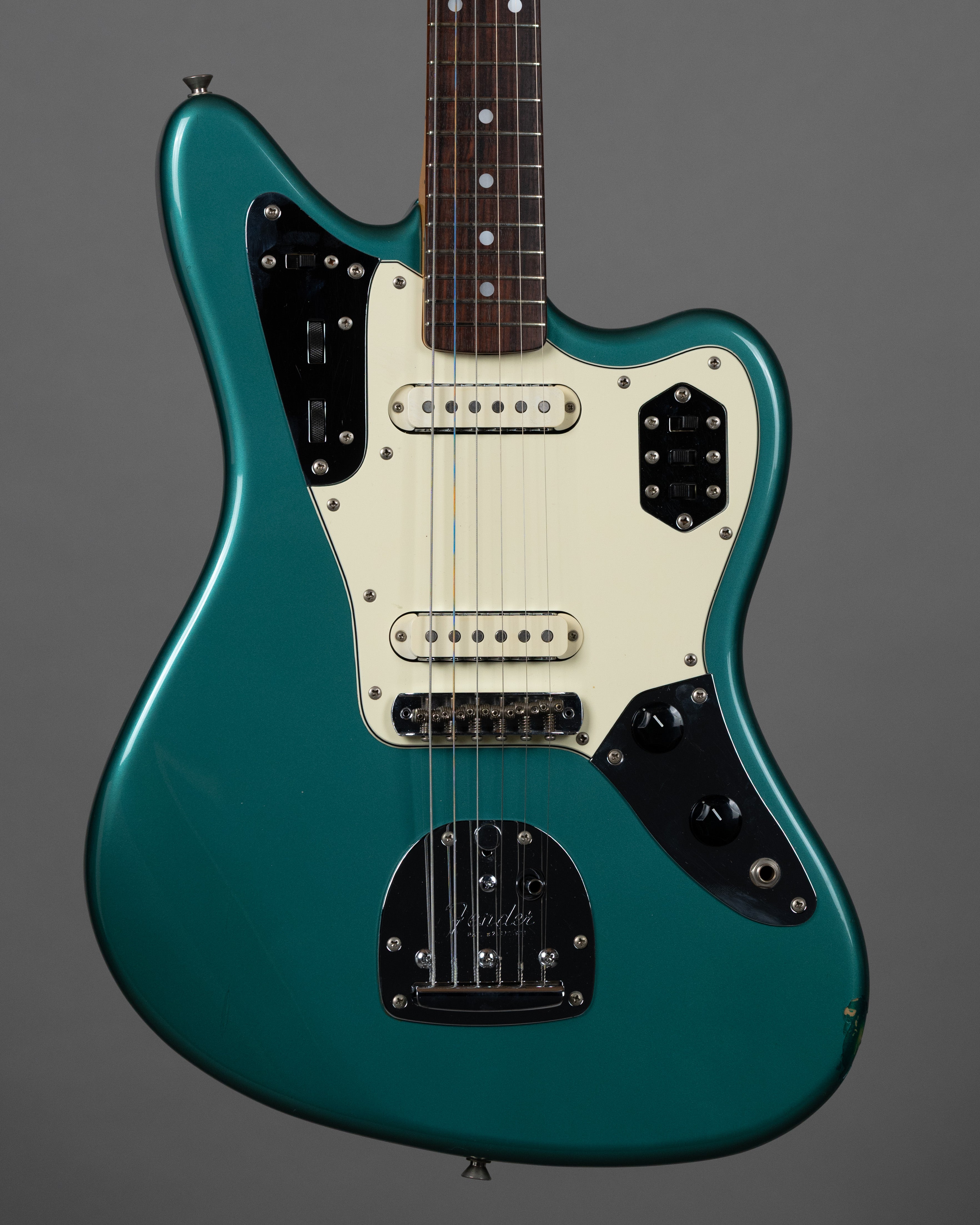 c1999 Fender JG66-85 Jaguar (Japan, Ocean Turquoise Metallic)