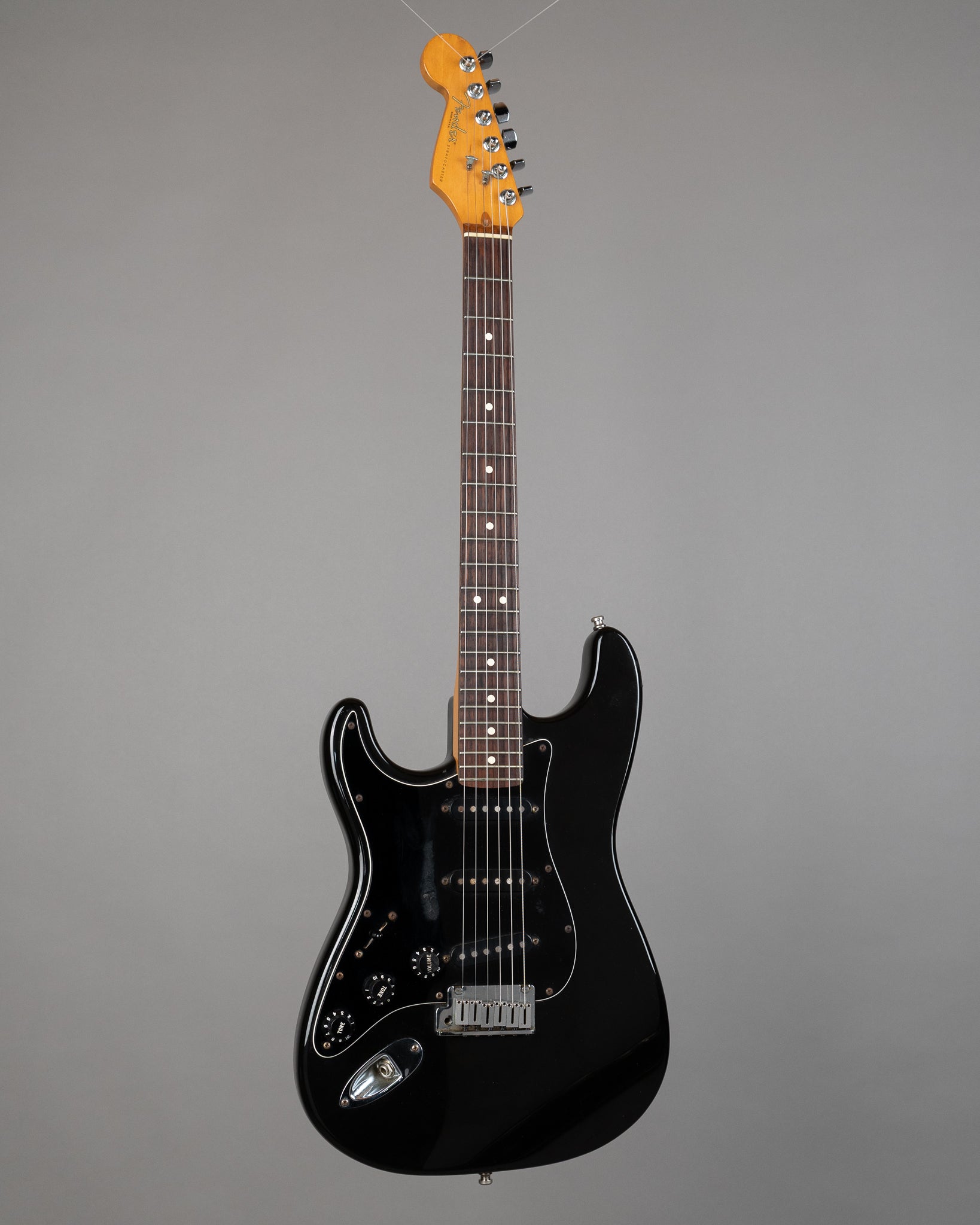 1995 Fender American Standard Stratocaster Left Handed (USA, Black, OHSC)