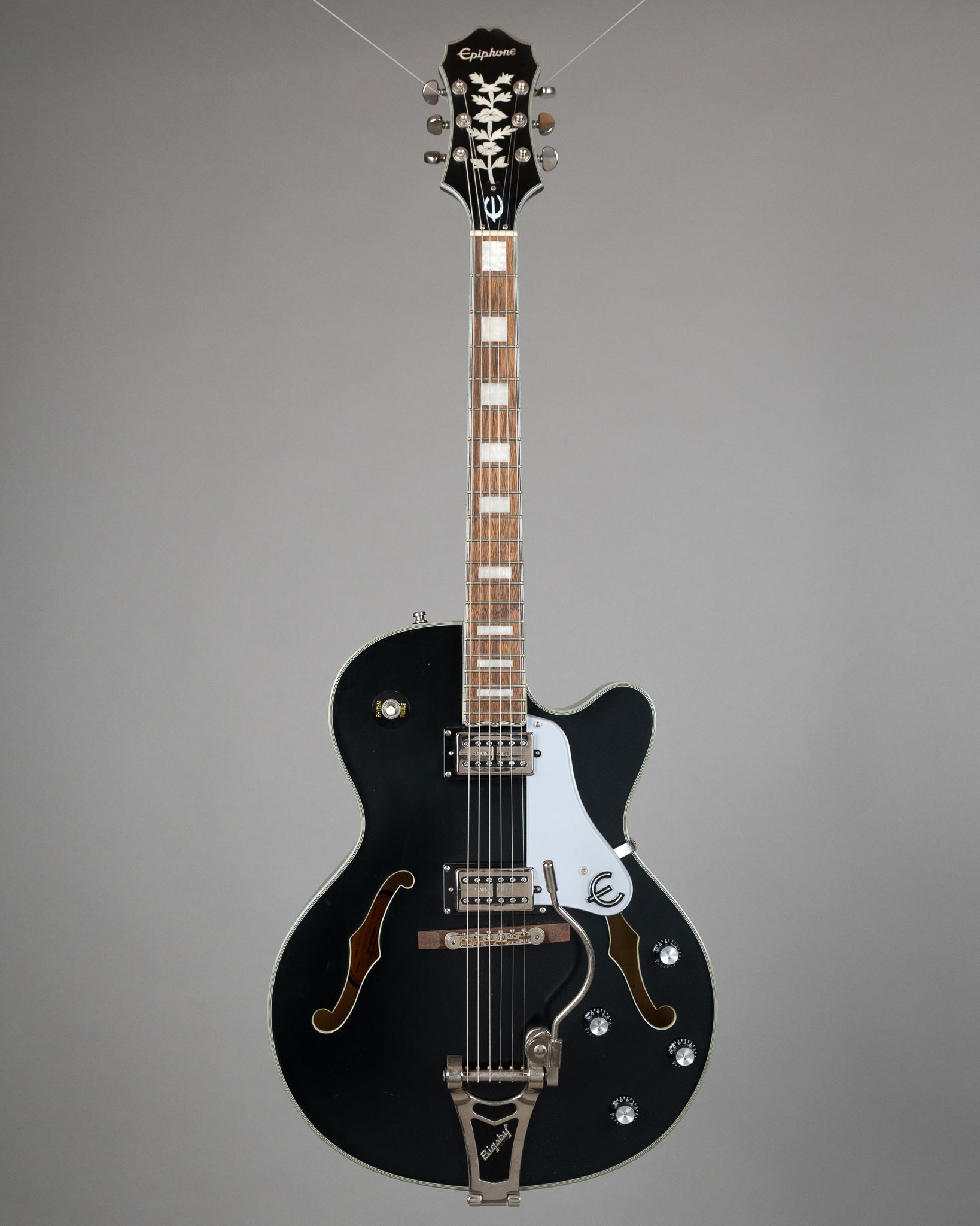 2020 Epiphone Emperor Swingster (Indonesia, Black Aged Gloss, Bag)