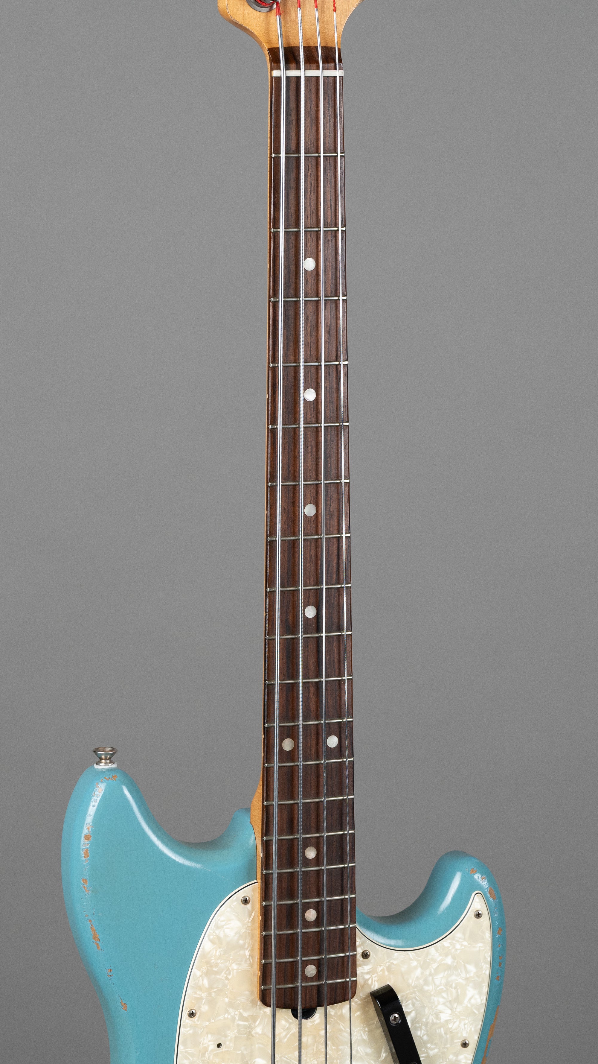 2018 Fender JMJ Road Worn Mustang Bass (Mexico, Faded Daphne Blue, Gig Bag)