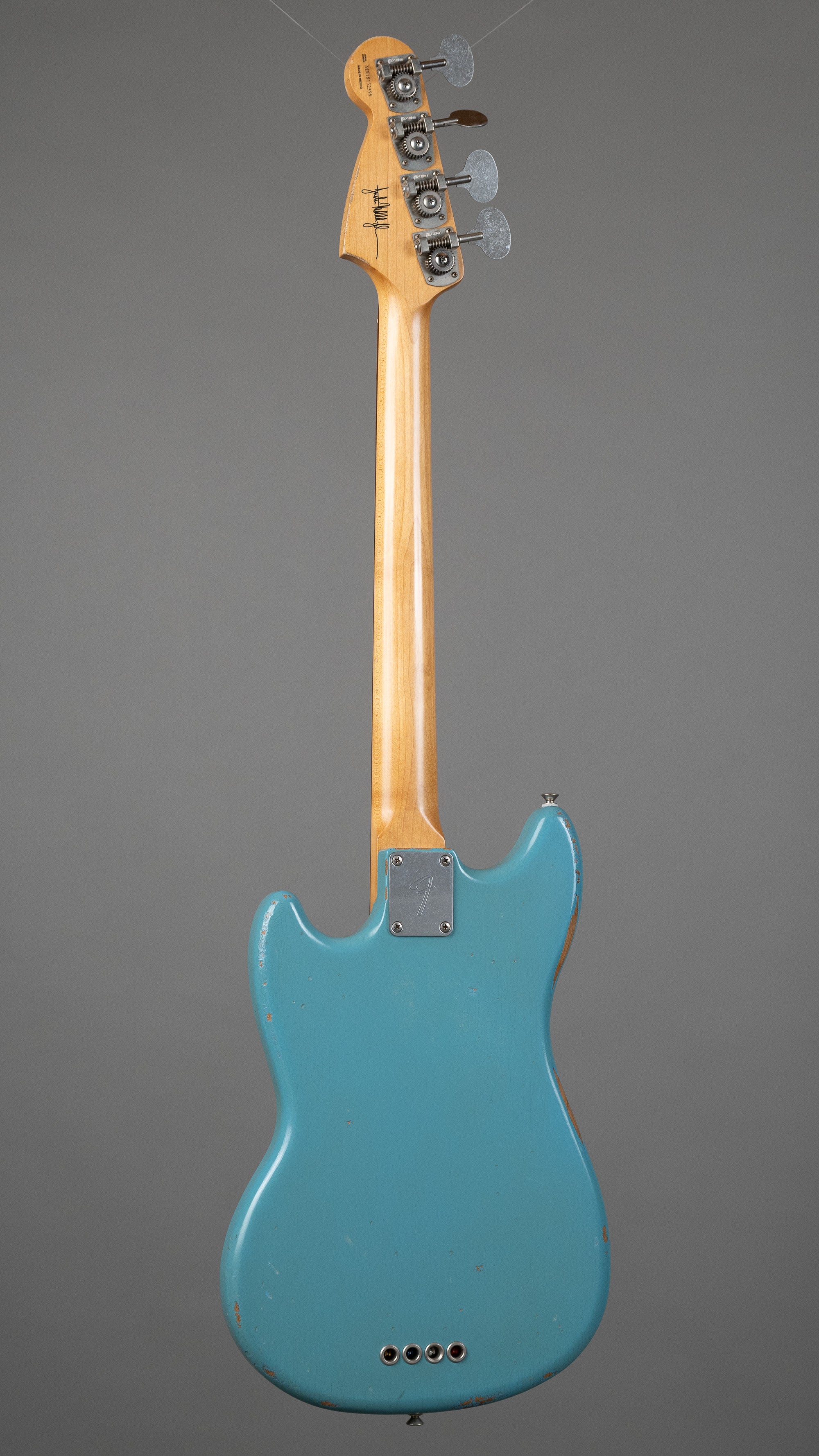 2018 Fender JMJ Road Worn Mustang Bass (Mexico, Faded Daphne Blue, Gig Bag)