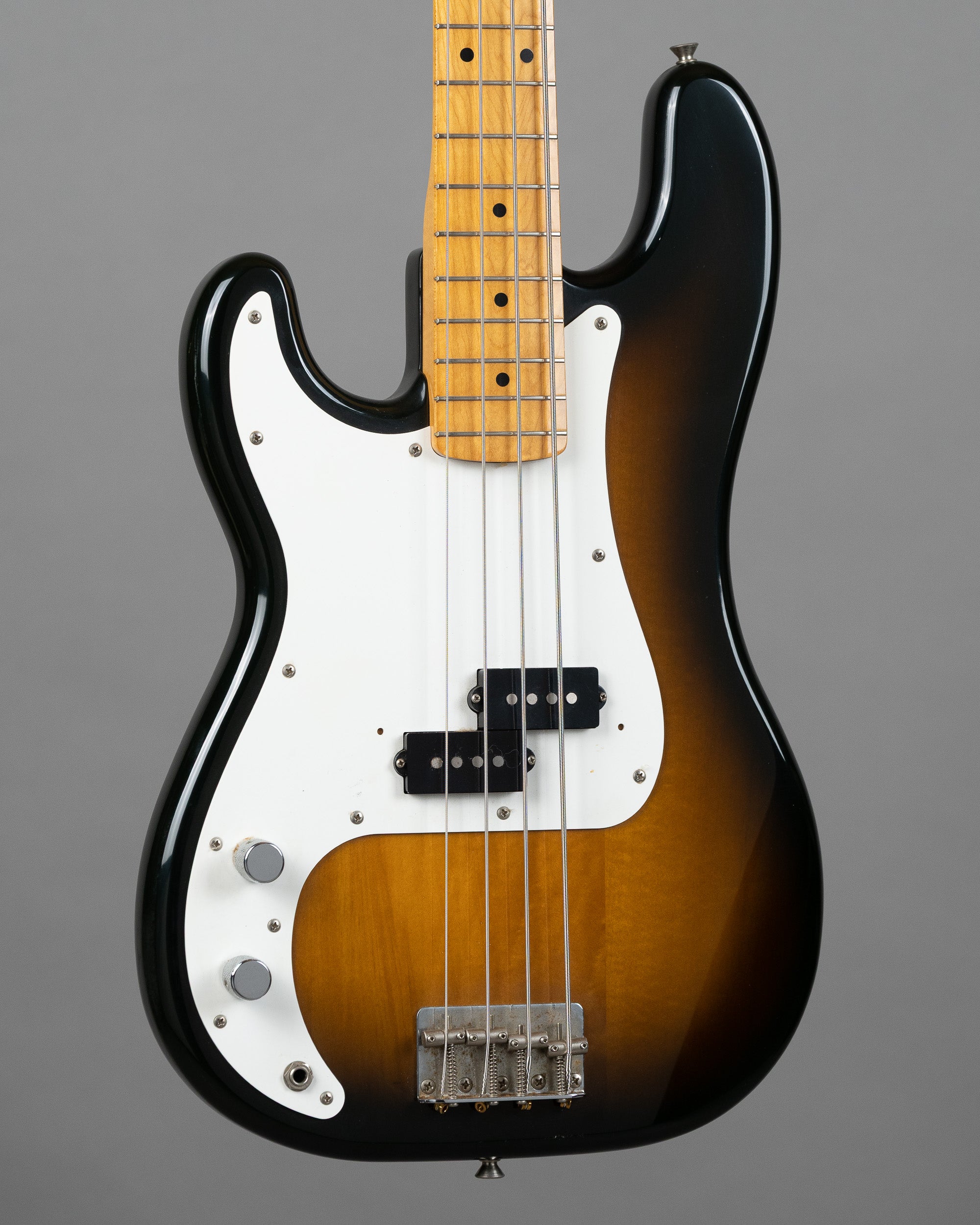 c1988 Fender 57RI Precision Bass Left Handed (Japan, Sunburst)
