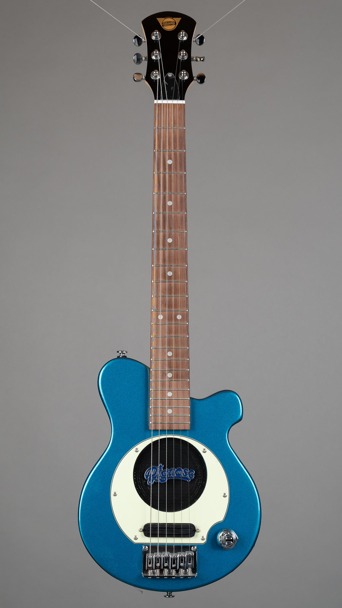 c2020s Pignose PGG-200 MBL Travel Guitar (China, Metallic Blue, OGB)