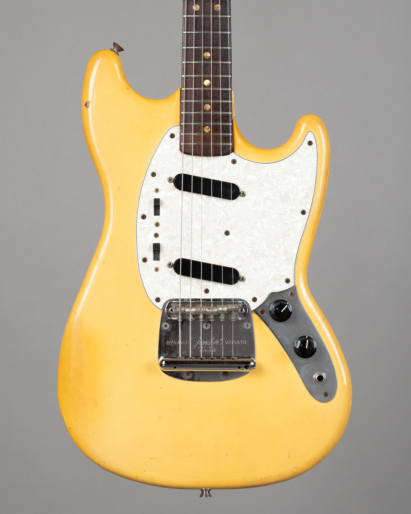 1977 Fender Mustang (USA, Olympic White, OHSC)