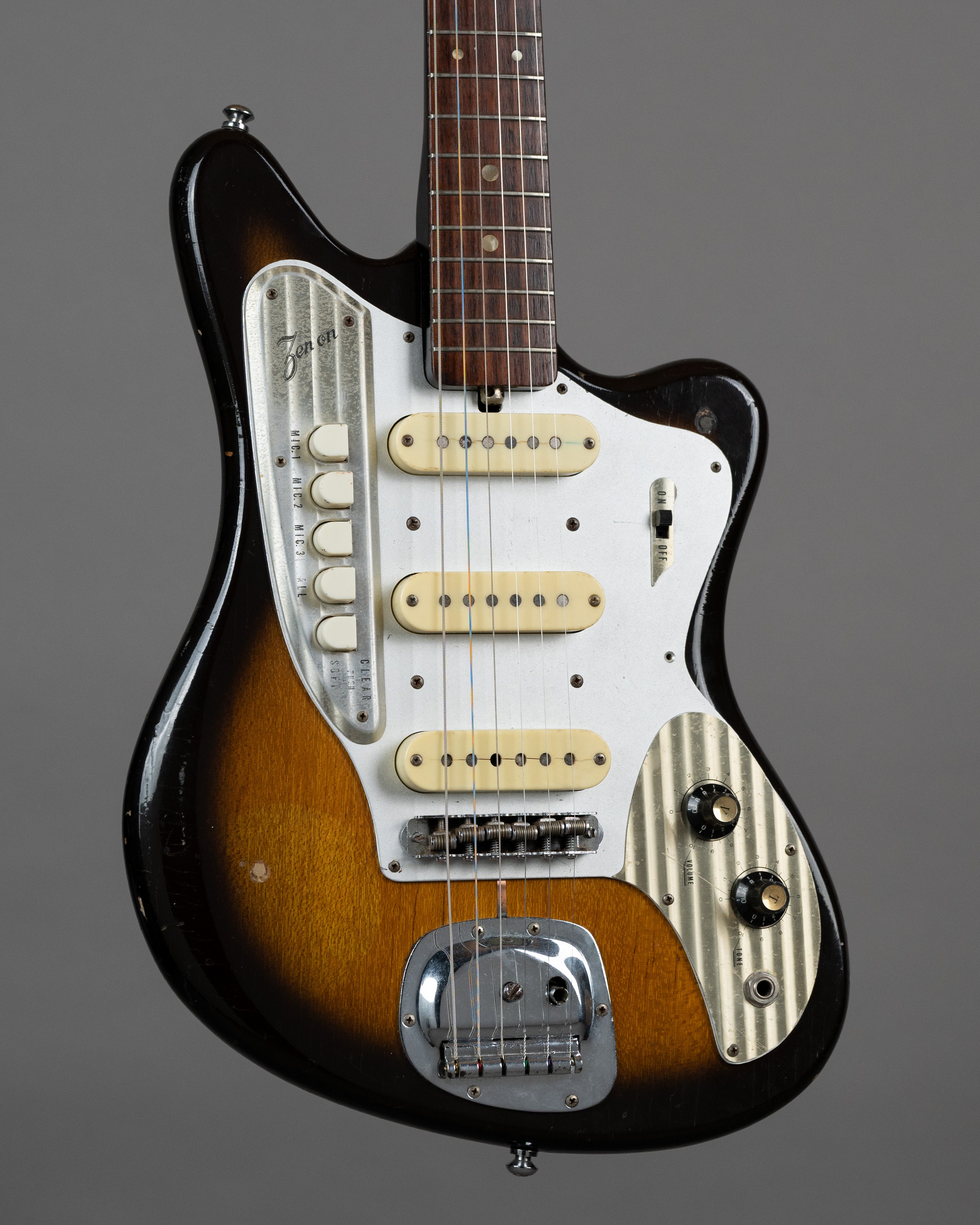 c1966 Zenon ZES220 Electric Guitar (Japan, Sunburst)