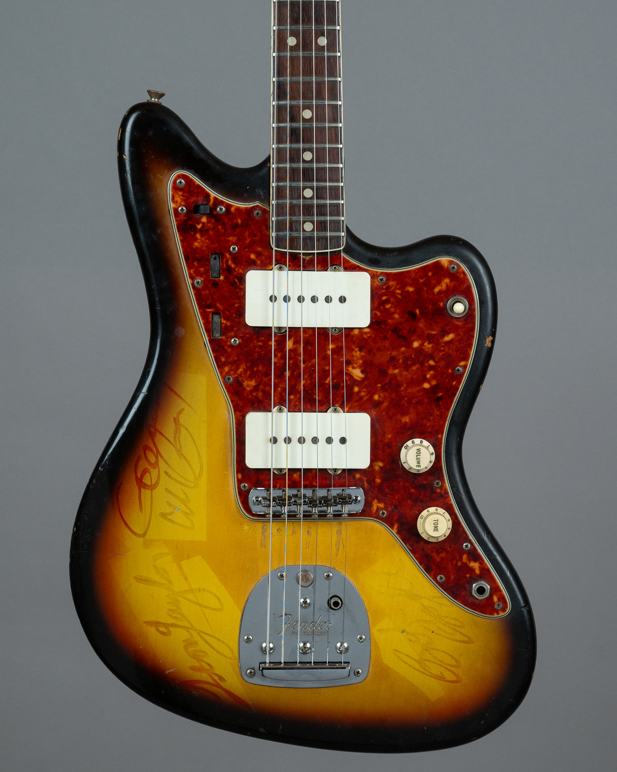 1965 Fender Jazzmaster (USA, Sunburst, Ventures signed, HSC)