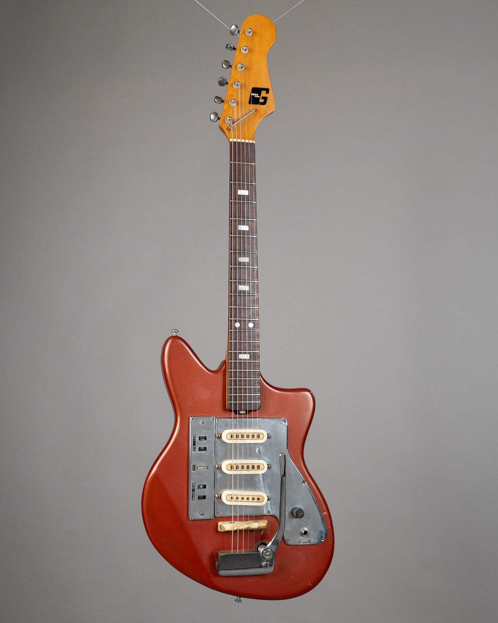 c1965 Guyatone LG-130T (Japan, Cherry Pink, OHSC)