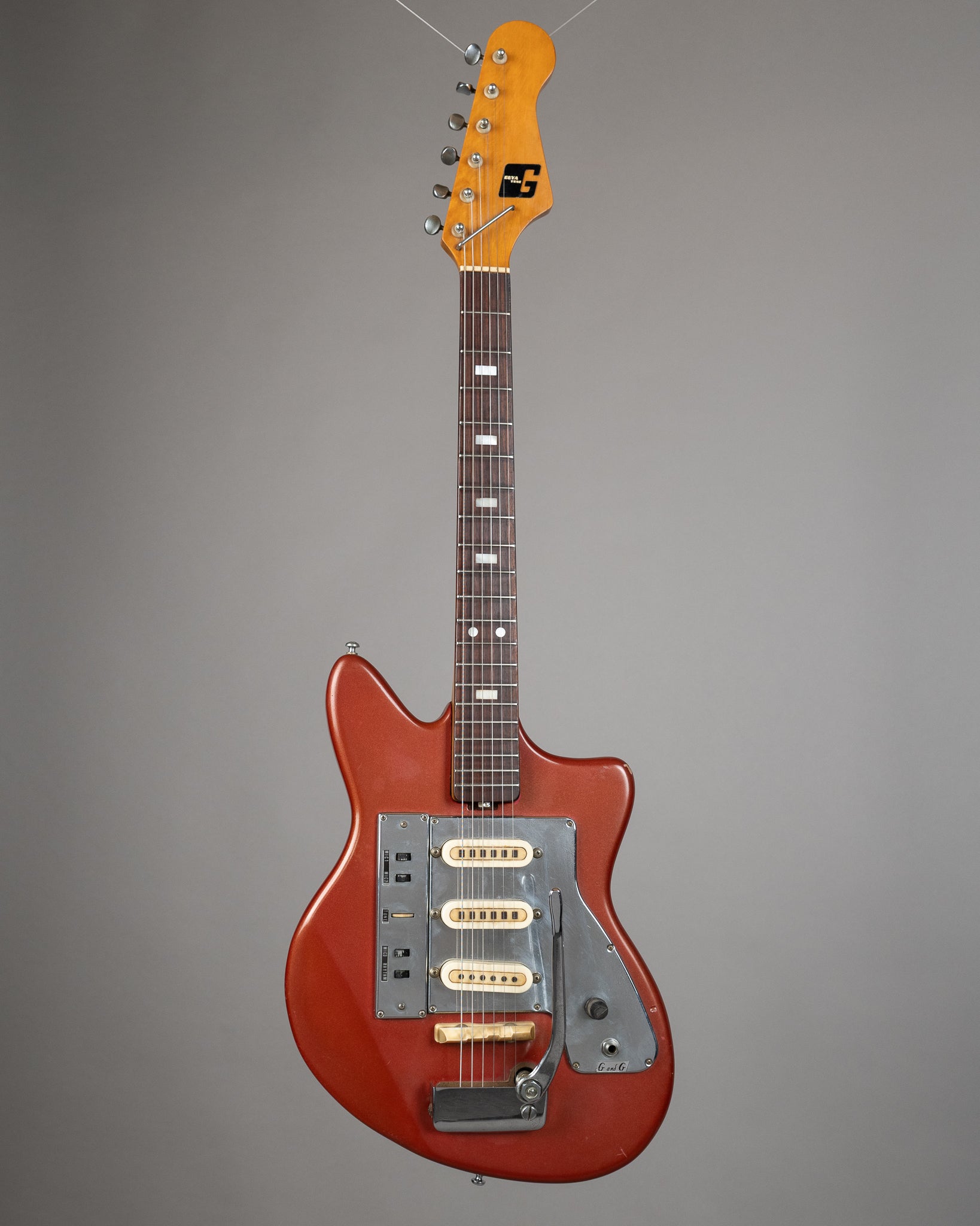 c1965 Guyatone LG-130T (Japan, Cherry Pink, OHSC)