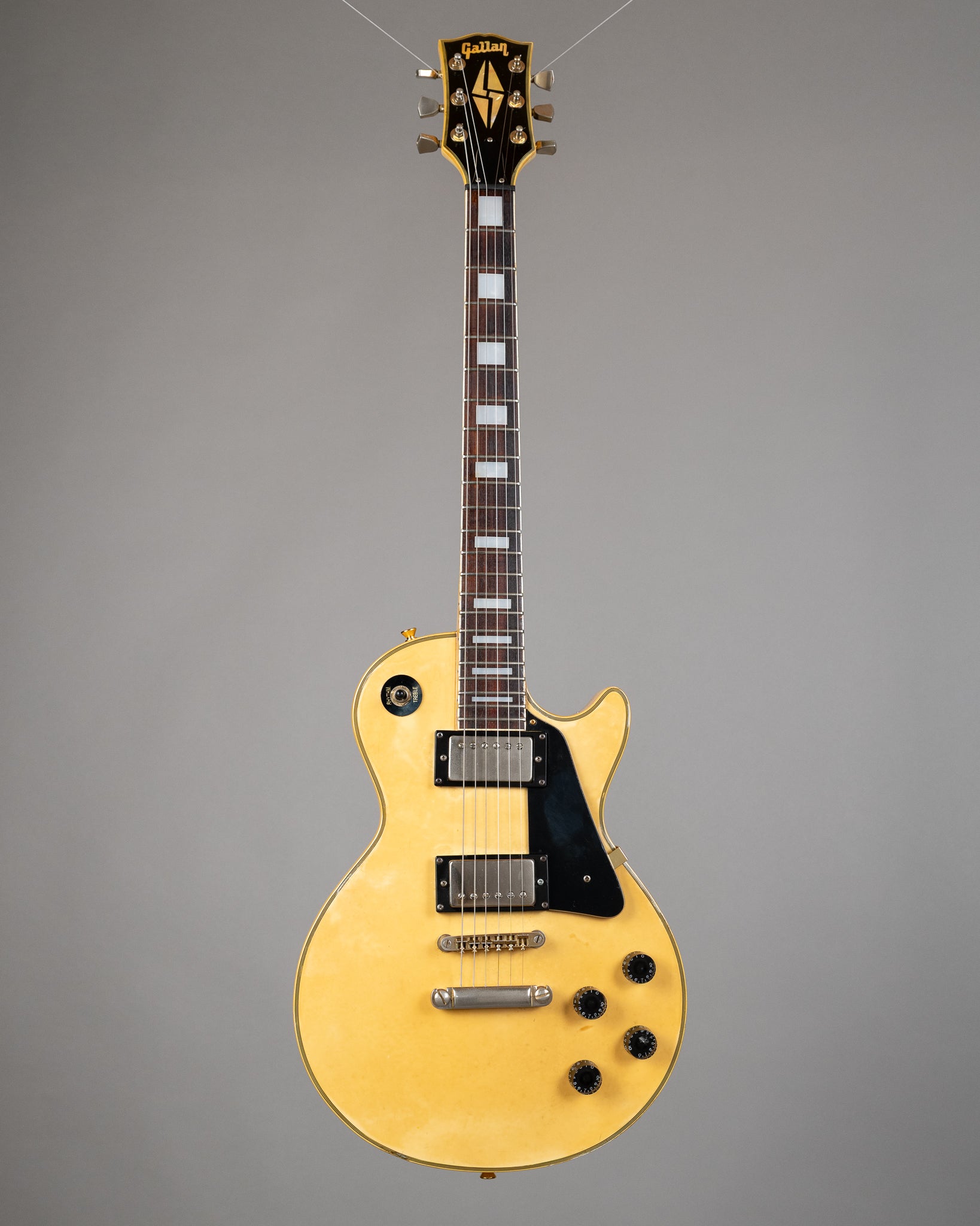 c1970s Gallan Les Paul Custom (Japan, Cream, Gold Hardware)