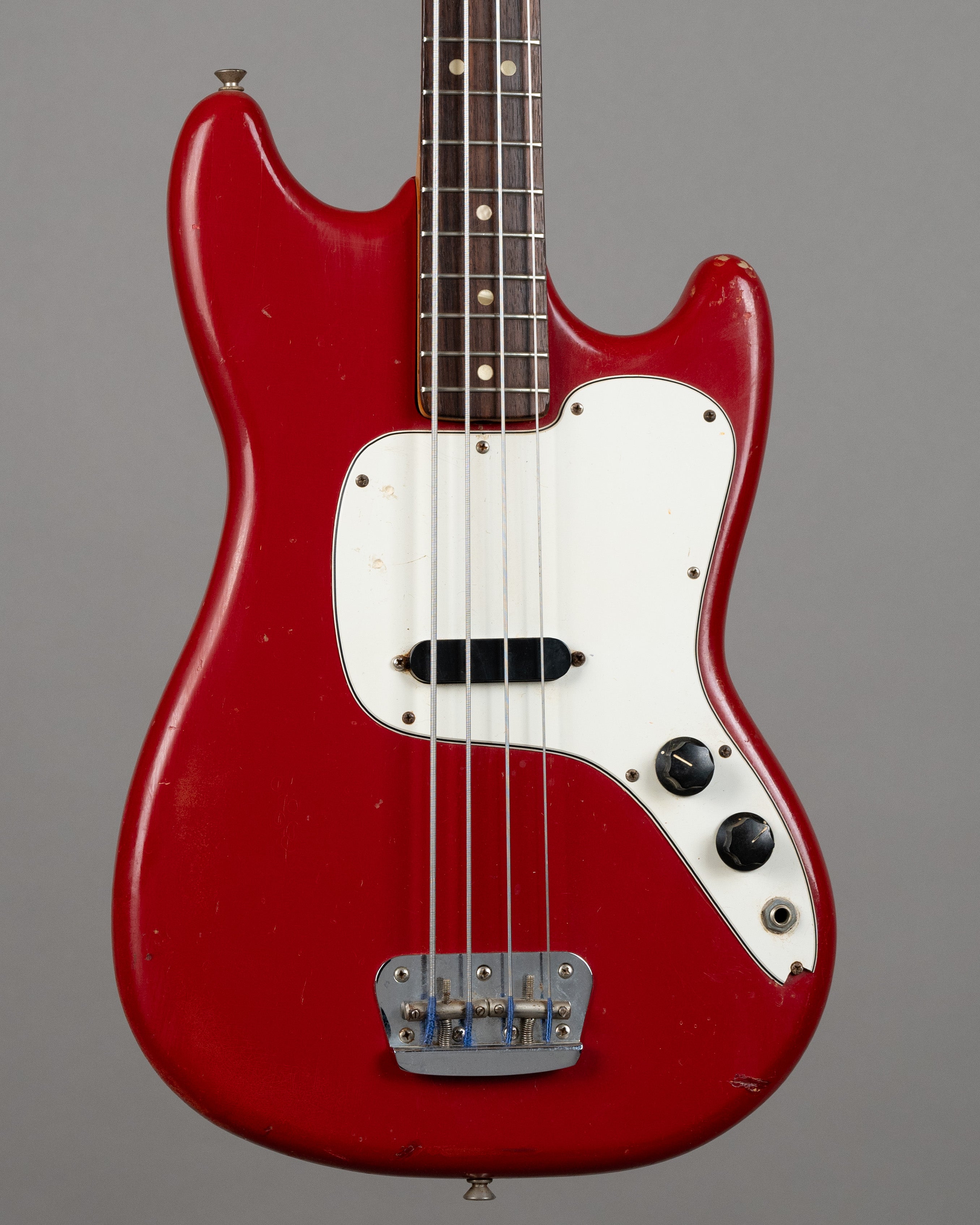 1975 Fender Musicmaster Bass (USA, Dakota Red, HSC)
