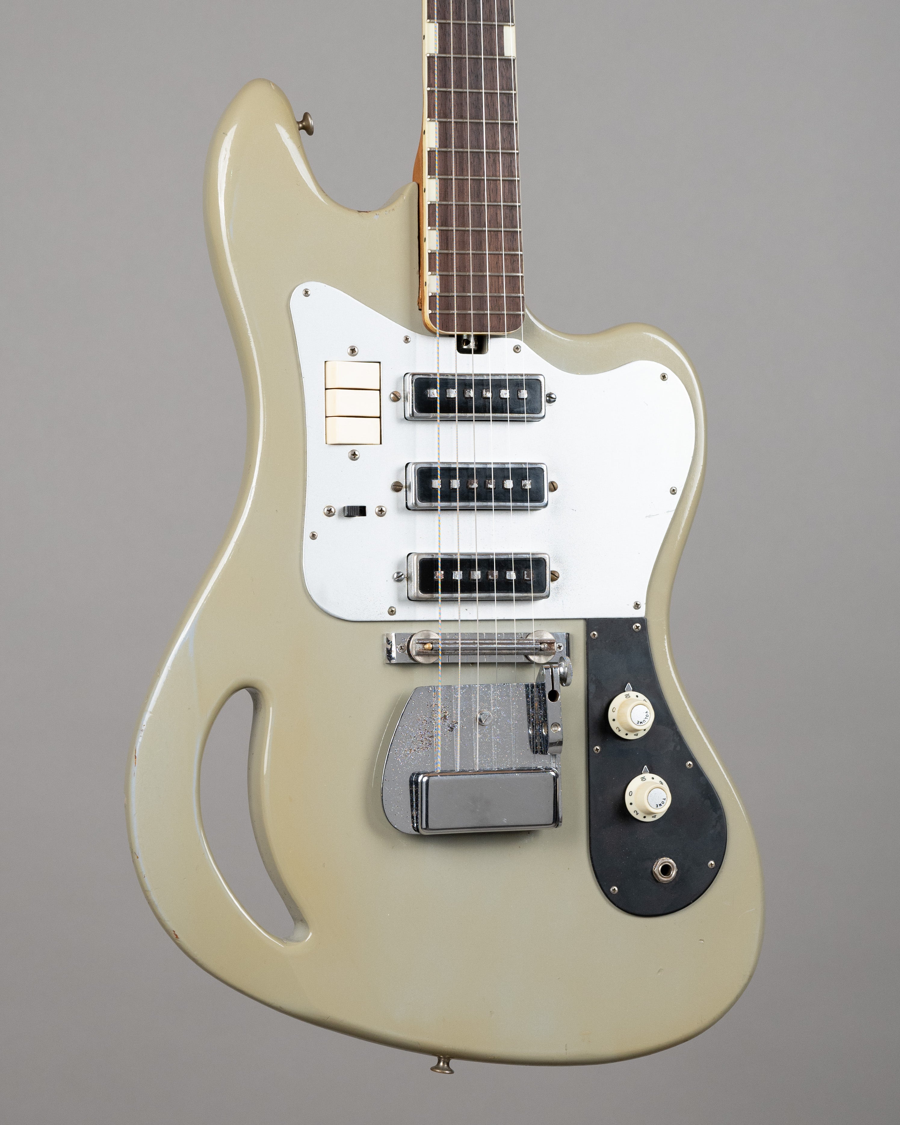 c1960s Teisco TG-64 (Japan, Battleship Grey, Monkey Grip)