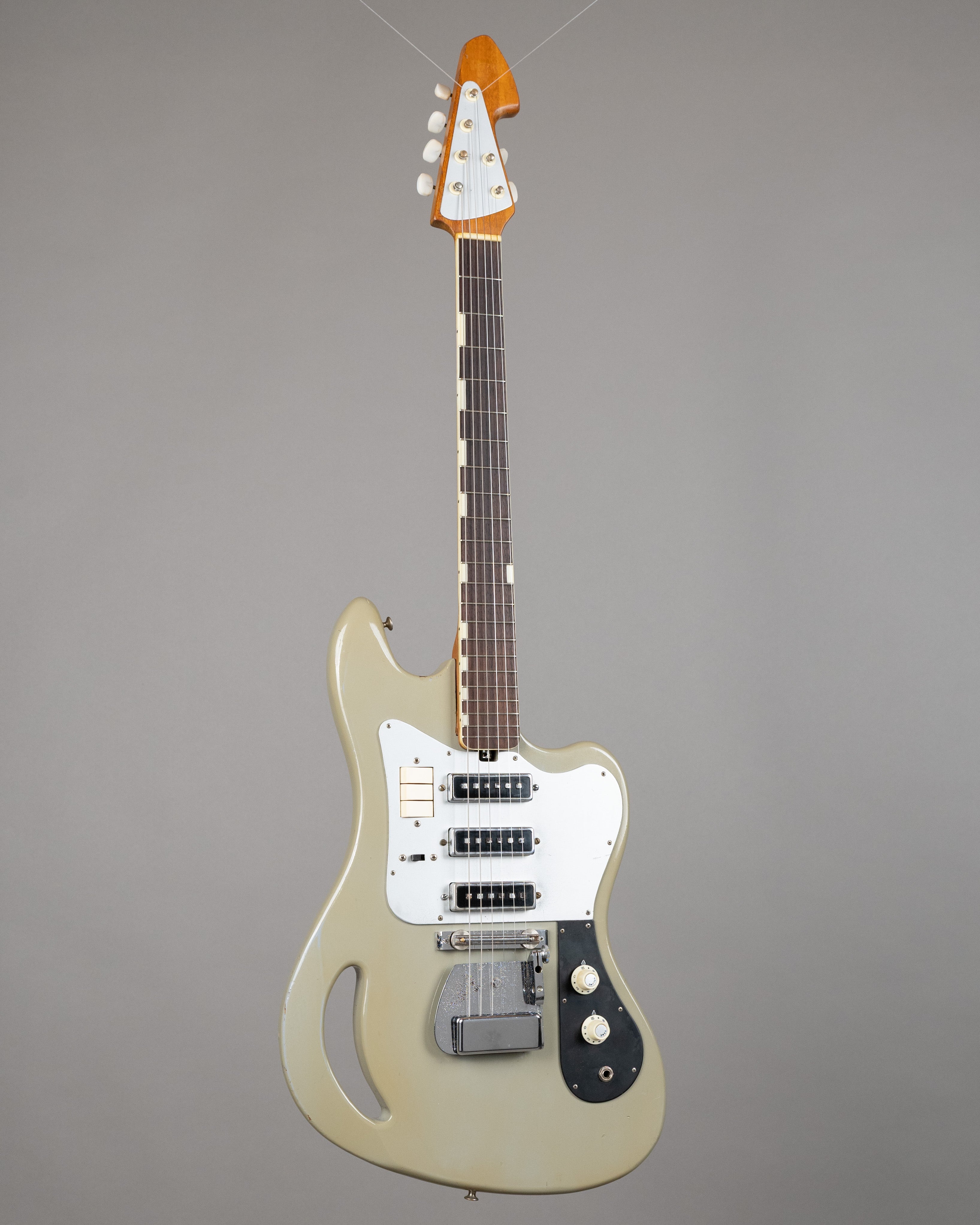 c1960s Teisco TG-64 (Japan, Battleship Grey, Monkey Grip)