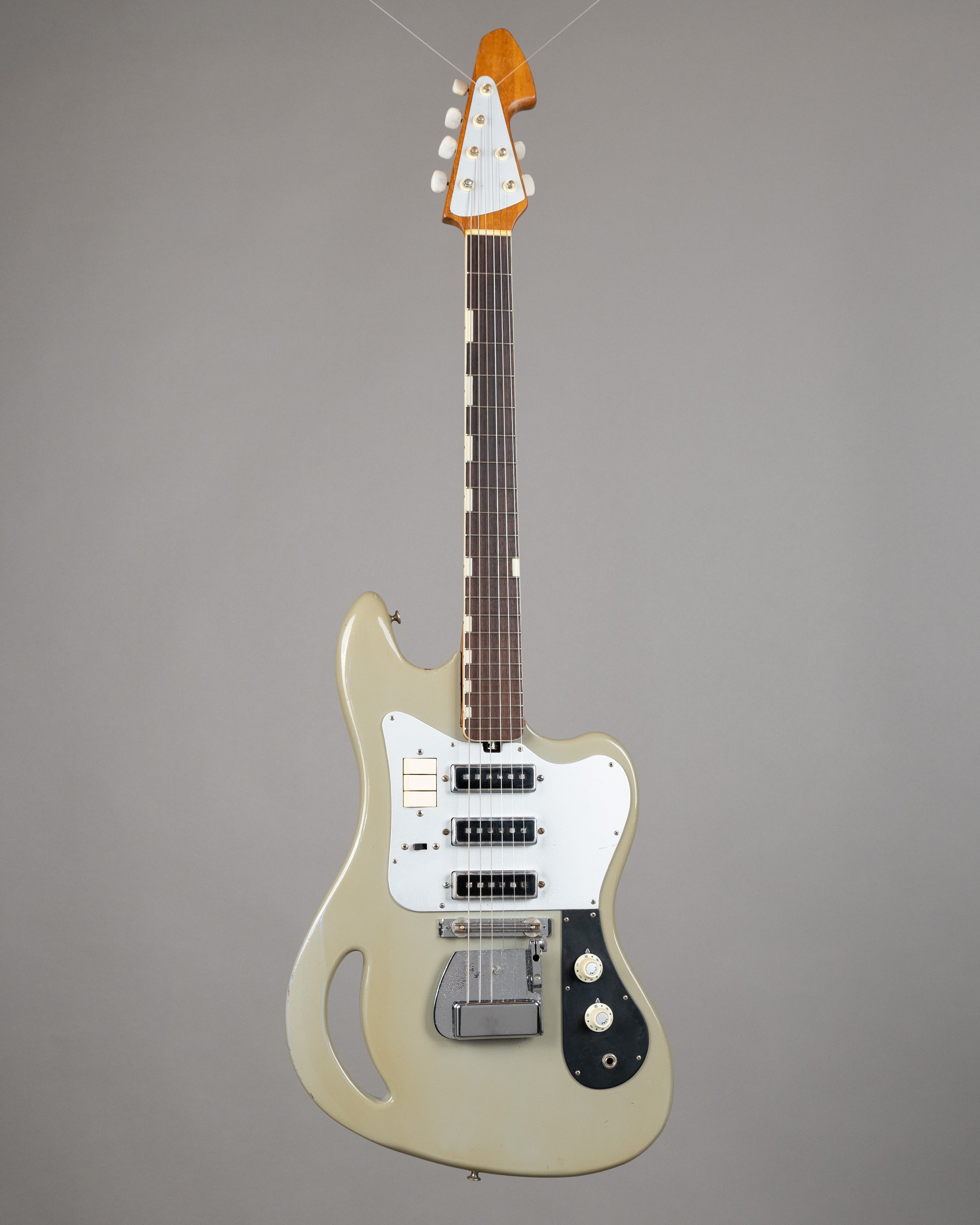 c1960s Teisco TG-64 (Japan, Battleship Grey, Monkey Grip)