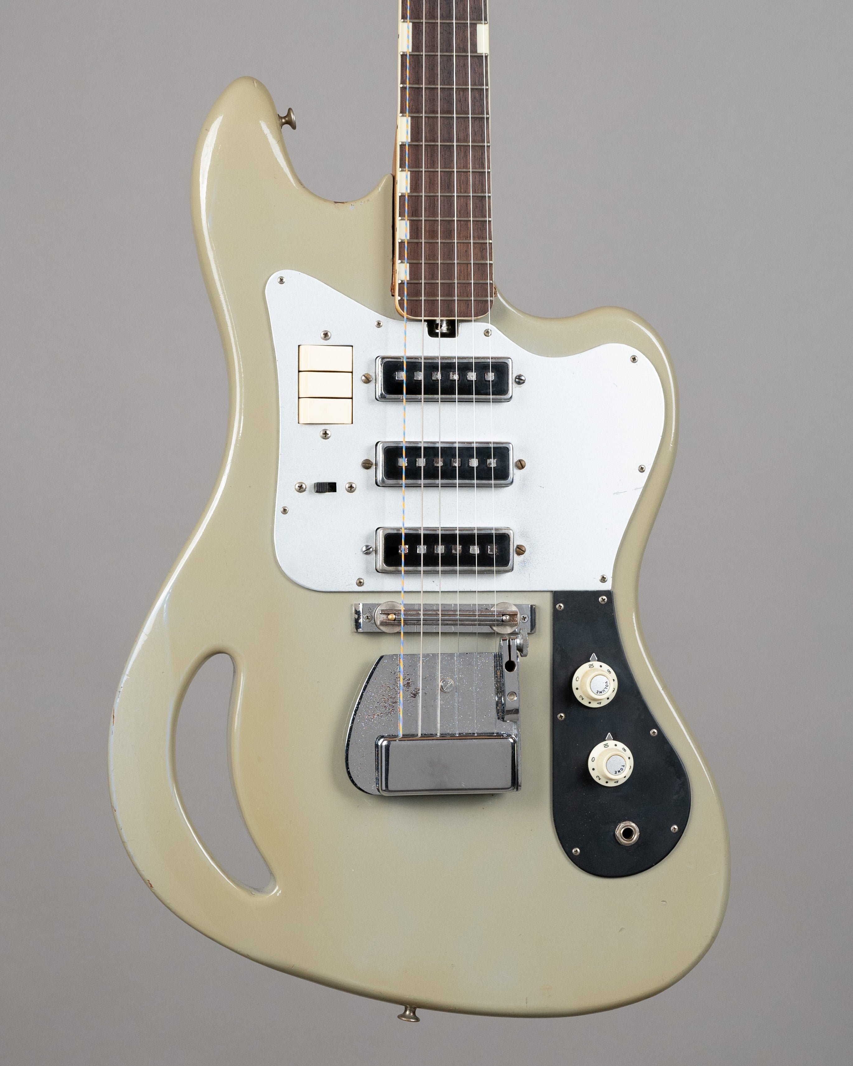 c1960s Teisco TG-64 (Japan, Battleship Grey, Monkey Grip)