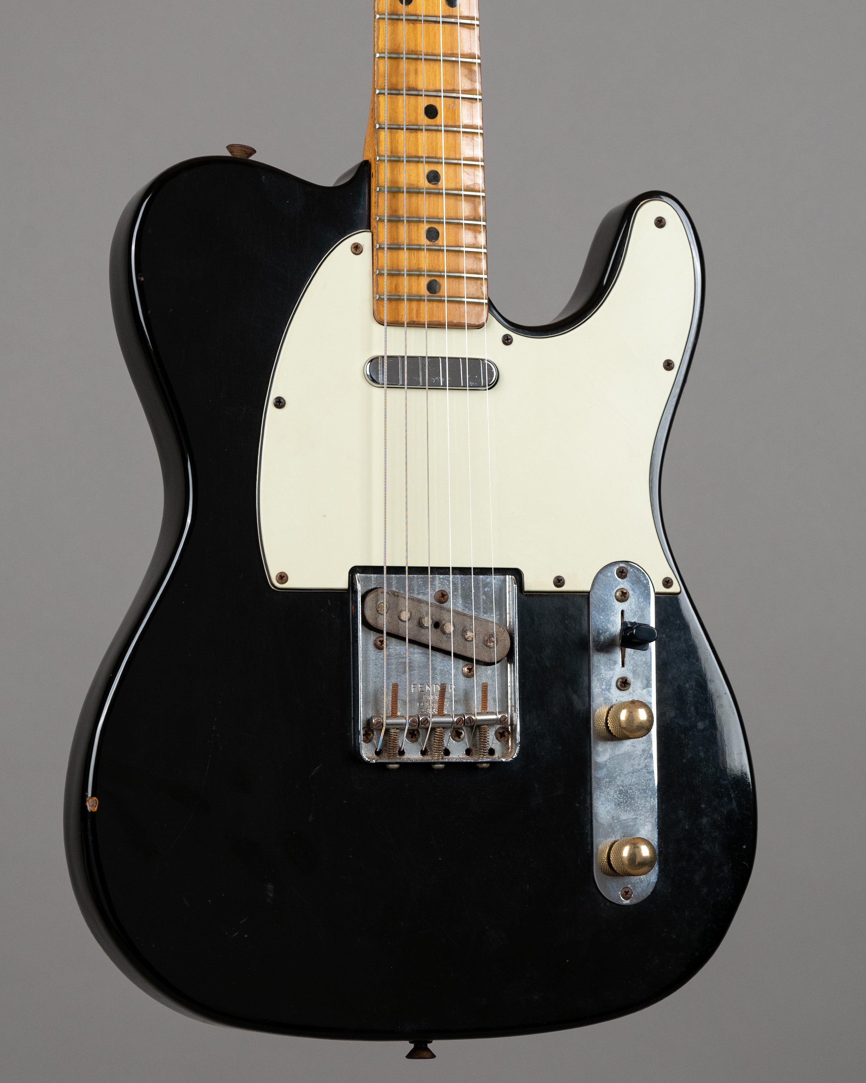1981 Fender Telecaster (USA, Black over Capri Orange, OHSC)