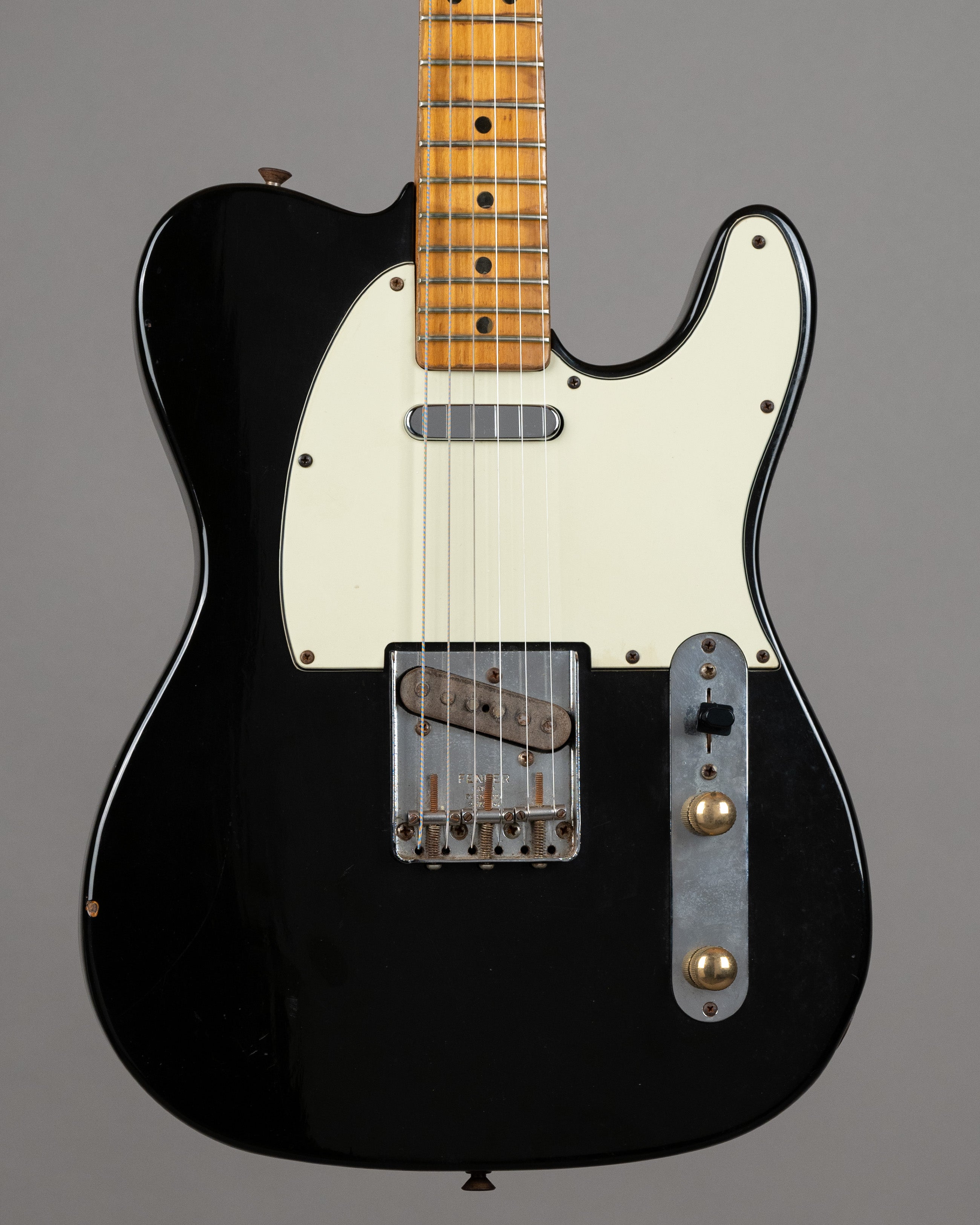 1981 Fender Telecaster (USA, Black over Capri Orange, OHSC)