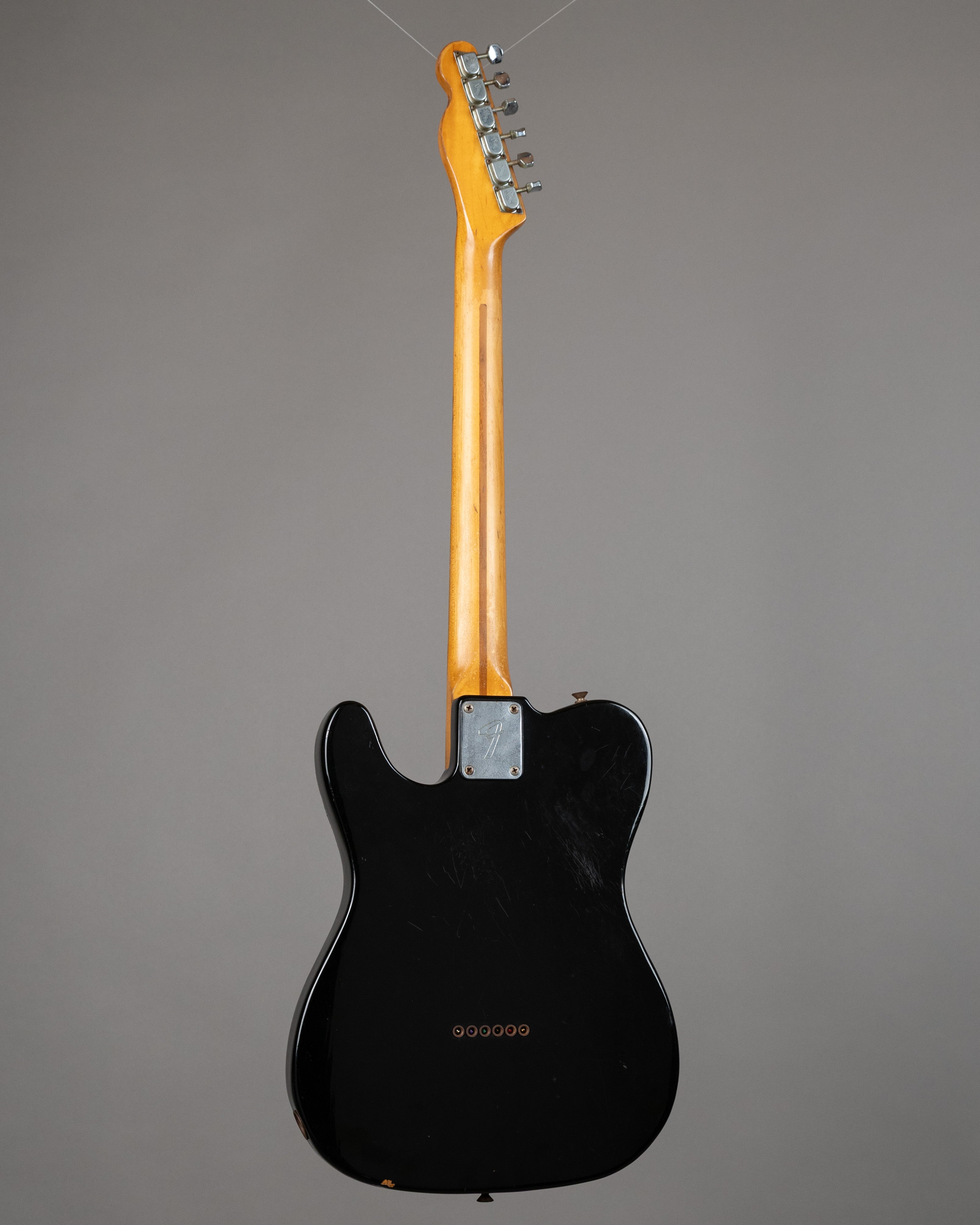 1981 Fender Telecaster (USA, Black over Capri Orange, OHSC)